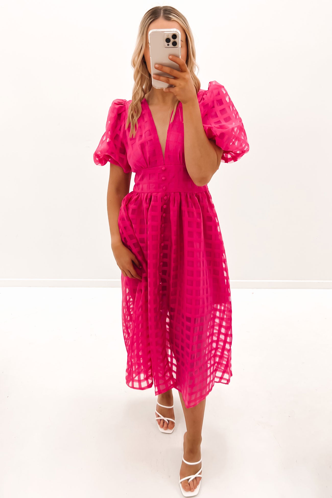 Larah Midi Dress Pink