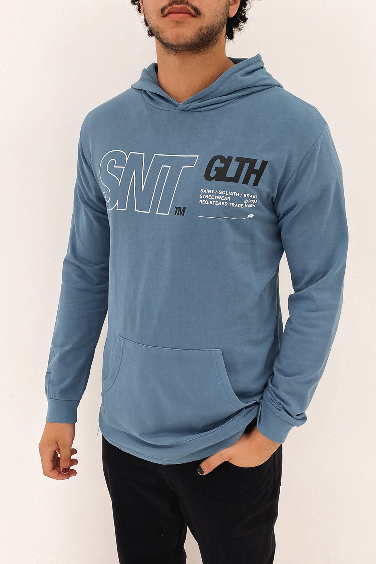 Launched Hooded Long Sleeve Blue