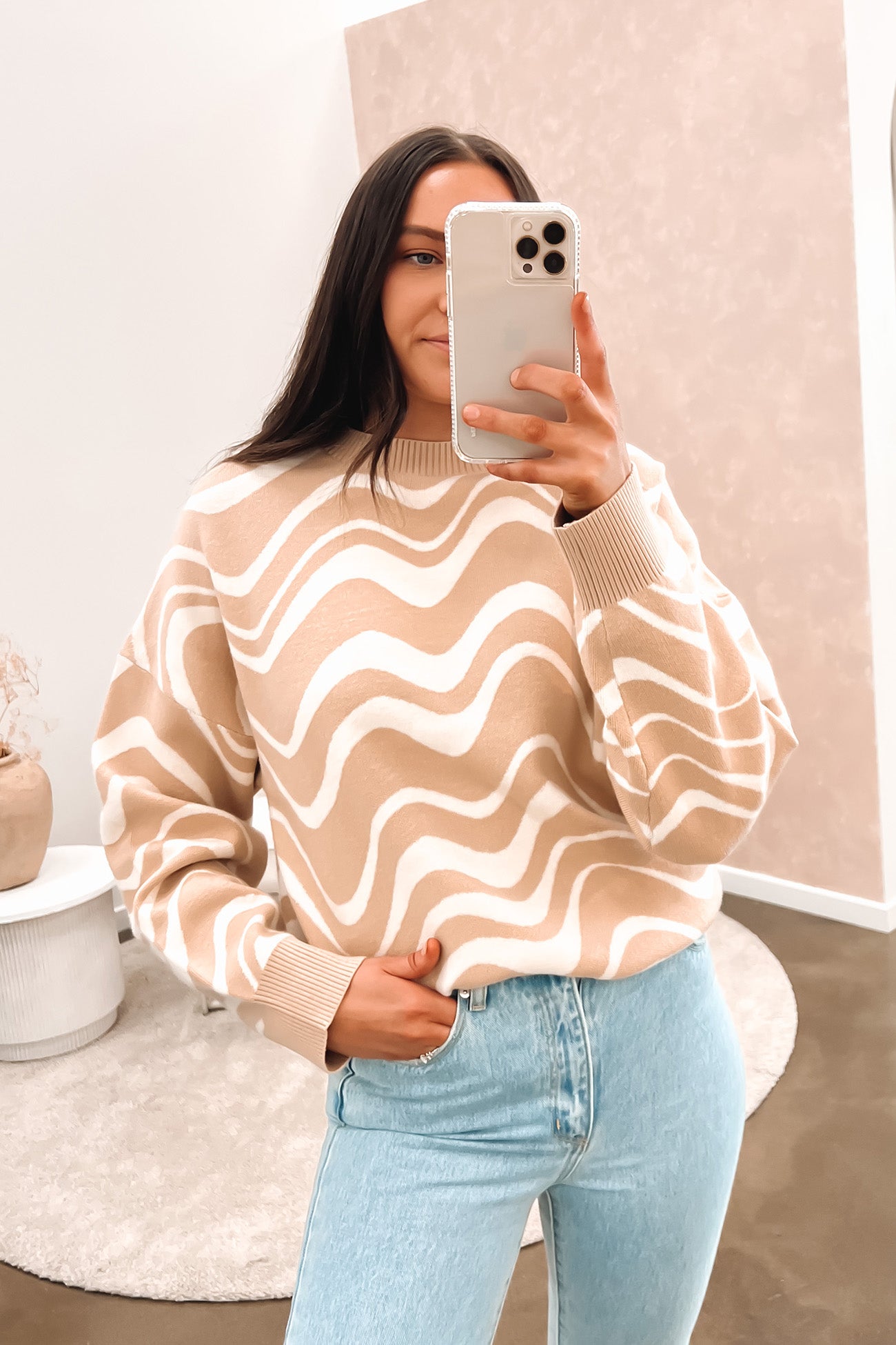 Laurie Knit Sweater Print