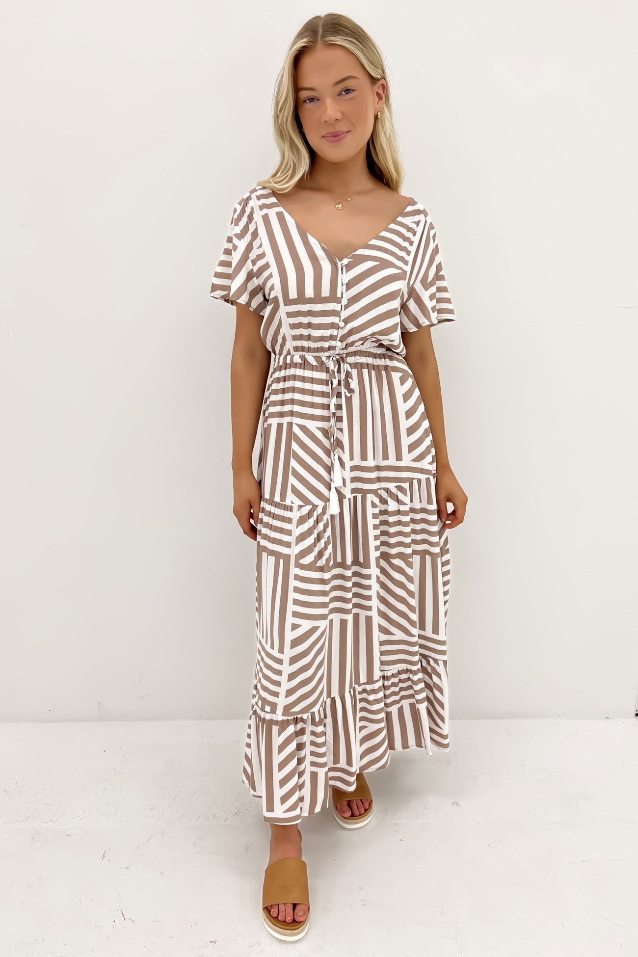 Laylah Maxi Dress Ziggy Taupe