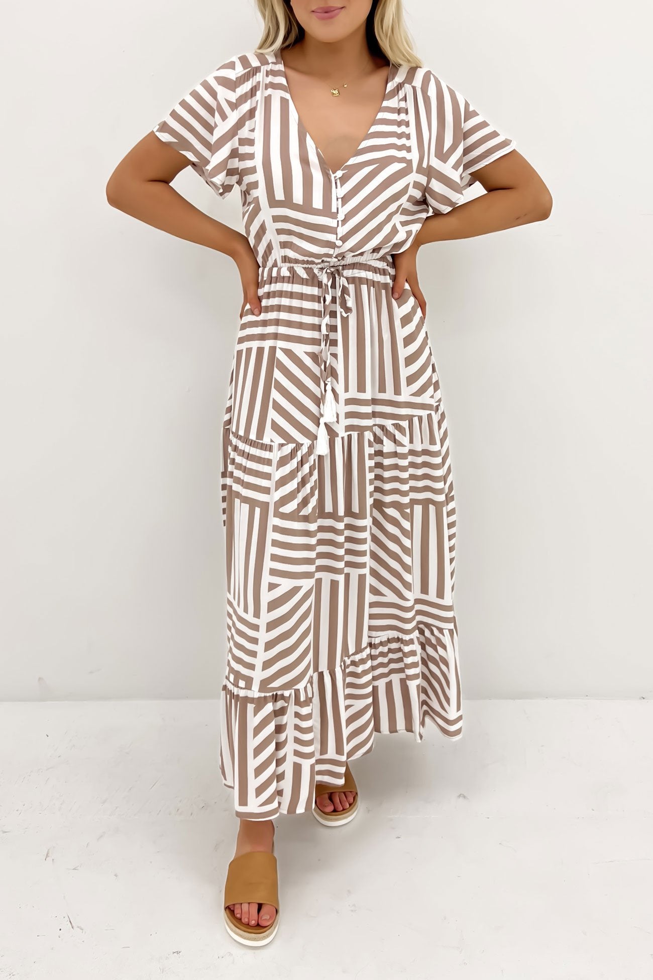 Laylah Maxi Dress Ziggy Taupe