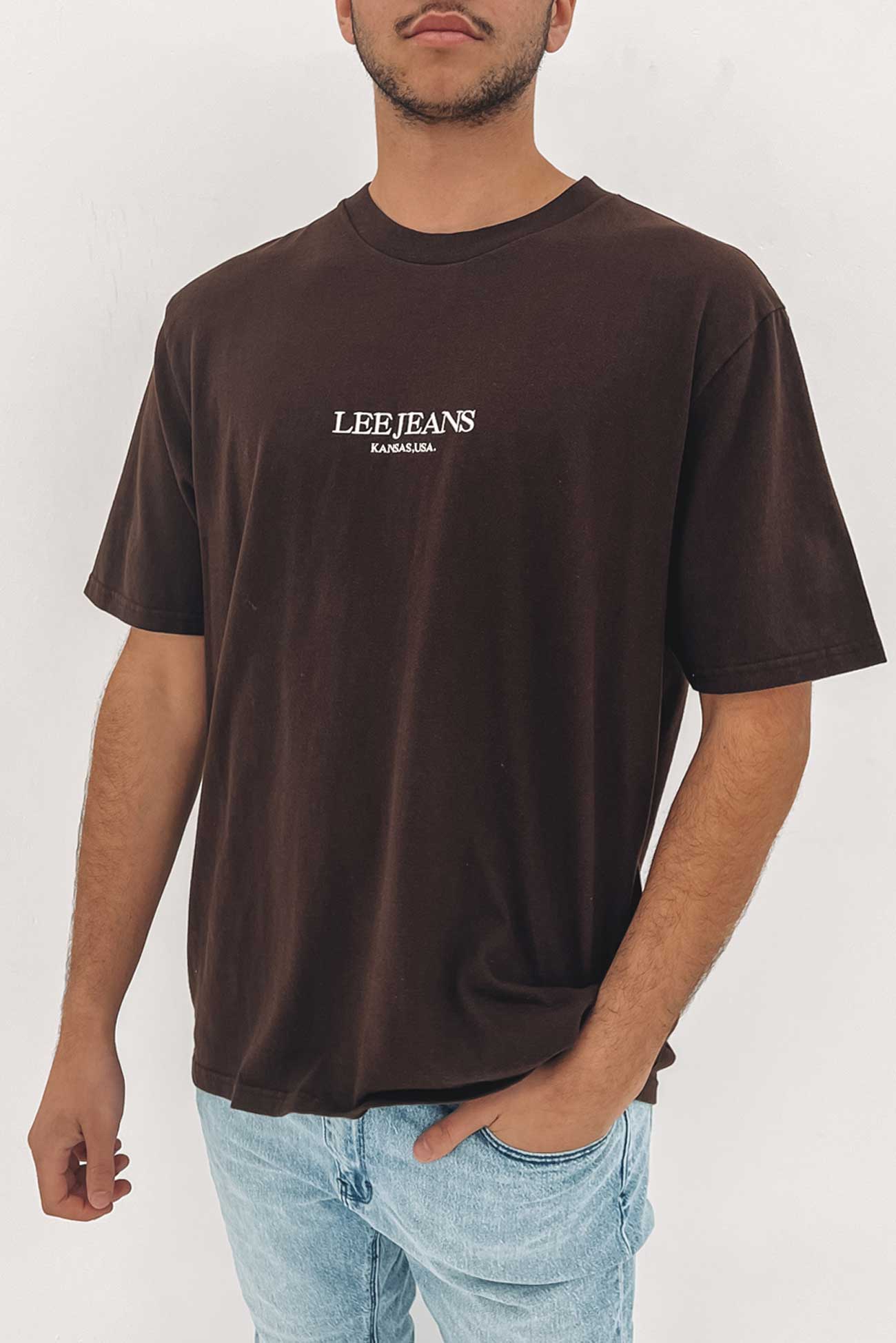 Lee Baggy Tee Dark Brown