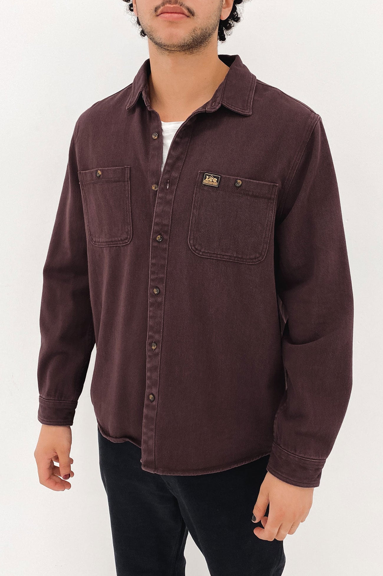 Lee Worker Shirt Concrete Purple