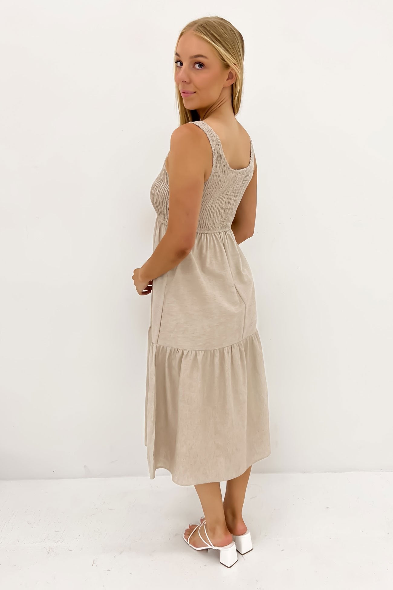 Lenni Midi Dress Natural