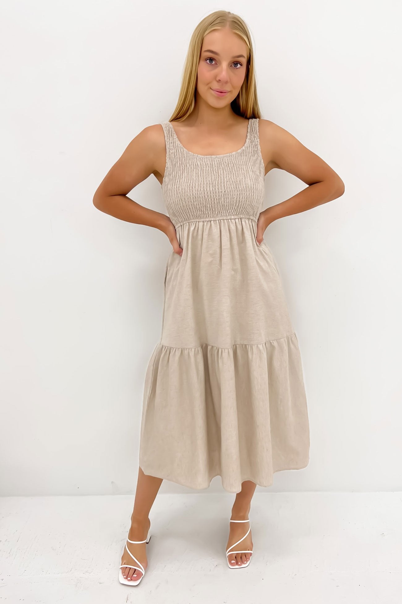 Lenni Midi Dress Natural