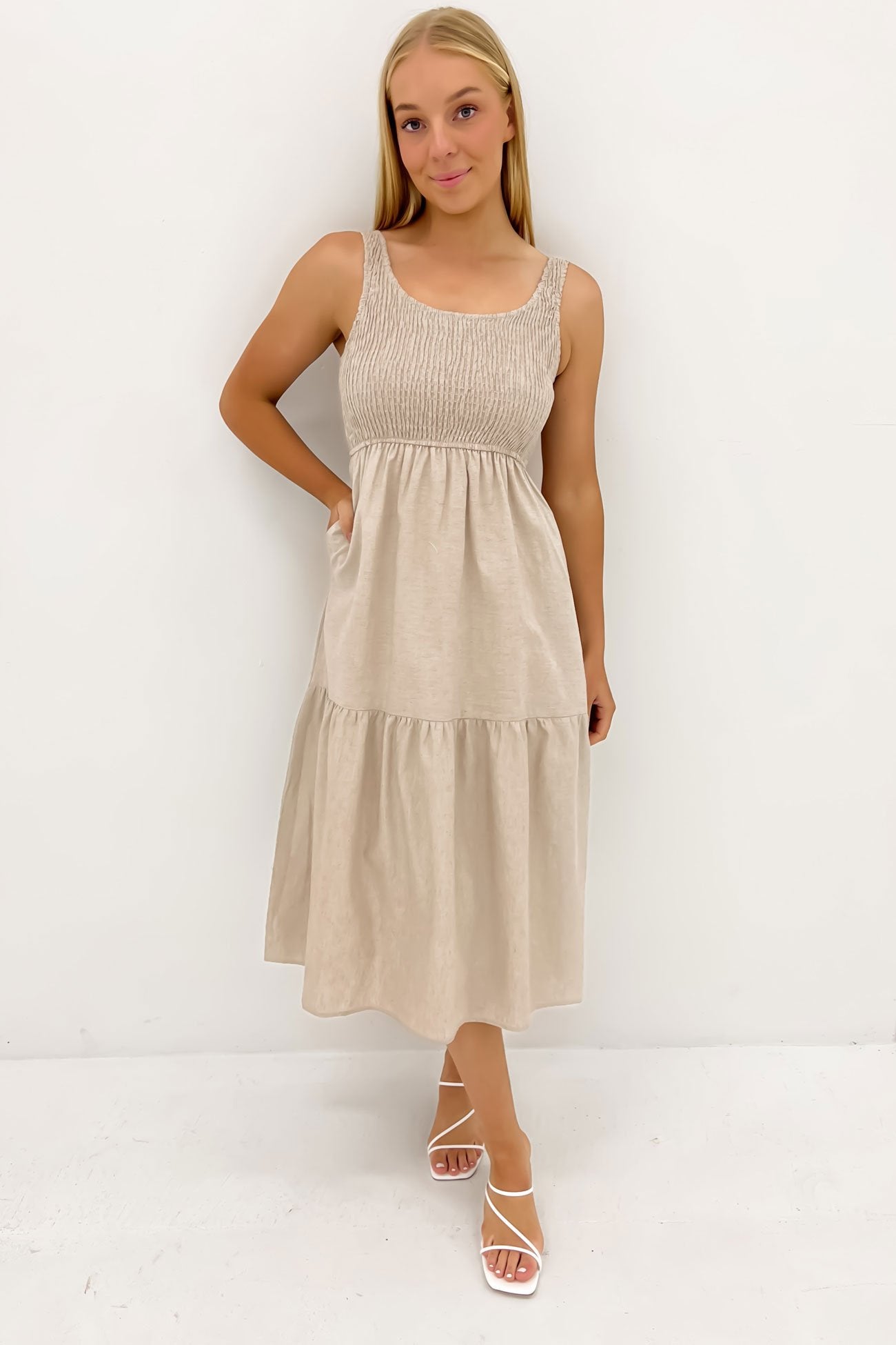 Lenni Midi Dress Natural