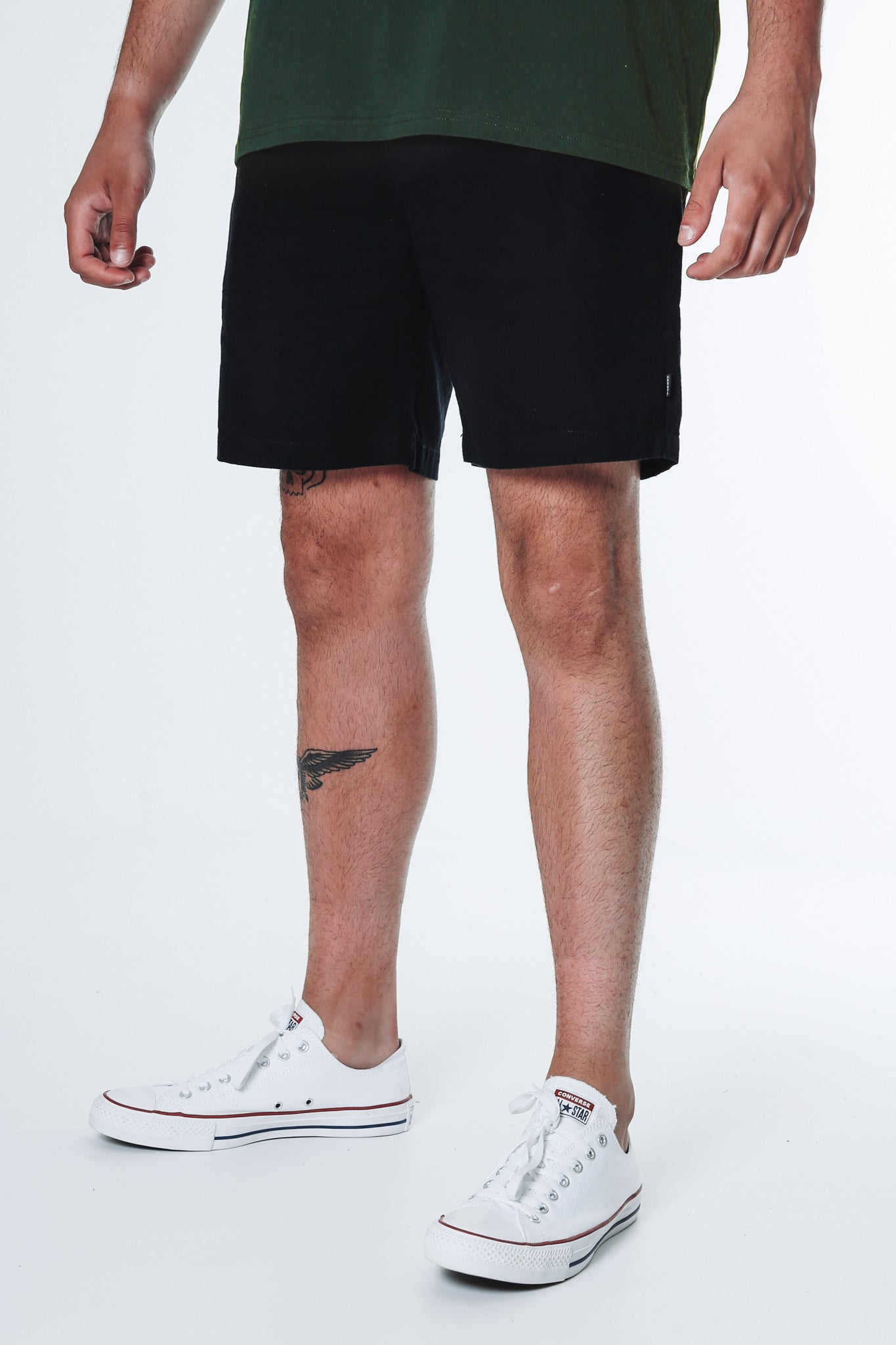 Linen Blend Short Black