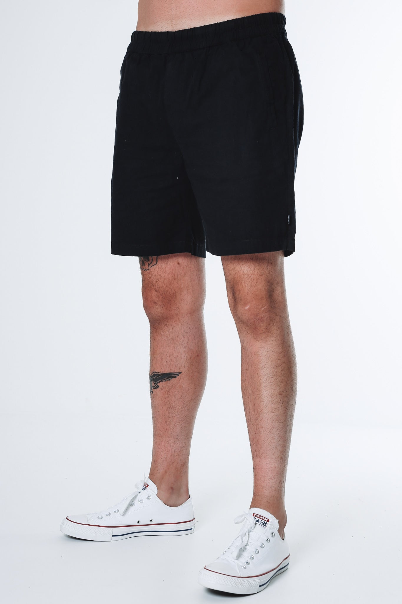 Linen Blend Short Black