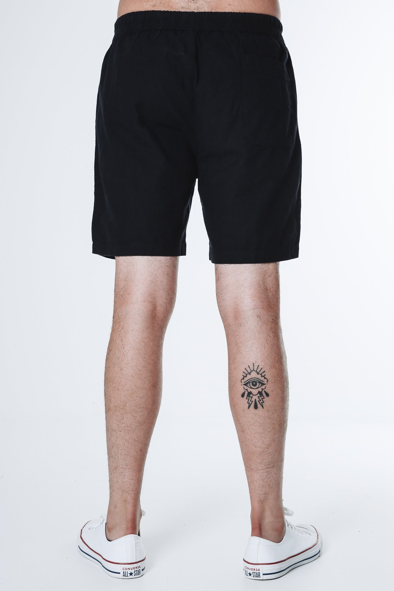 Linen Blend Short Black