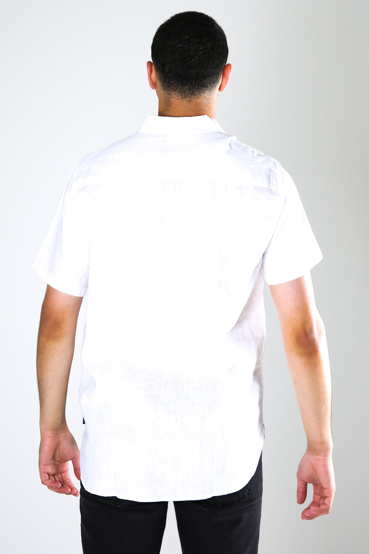 Linen Short Sleeve Shirt White