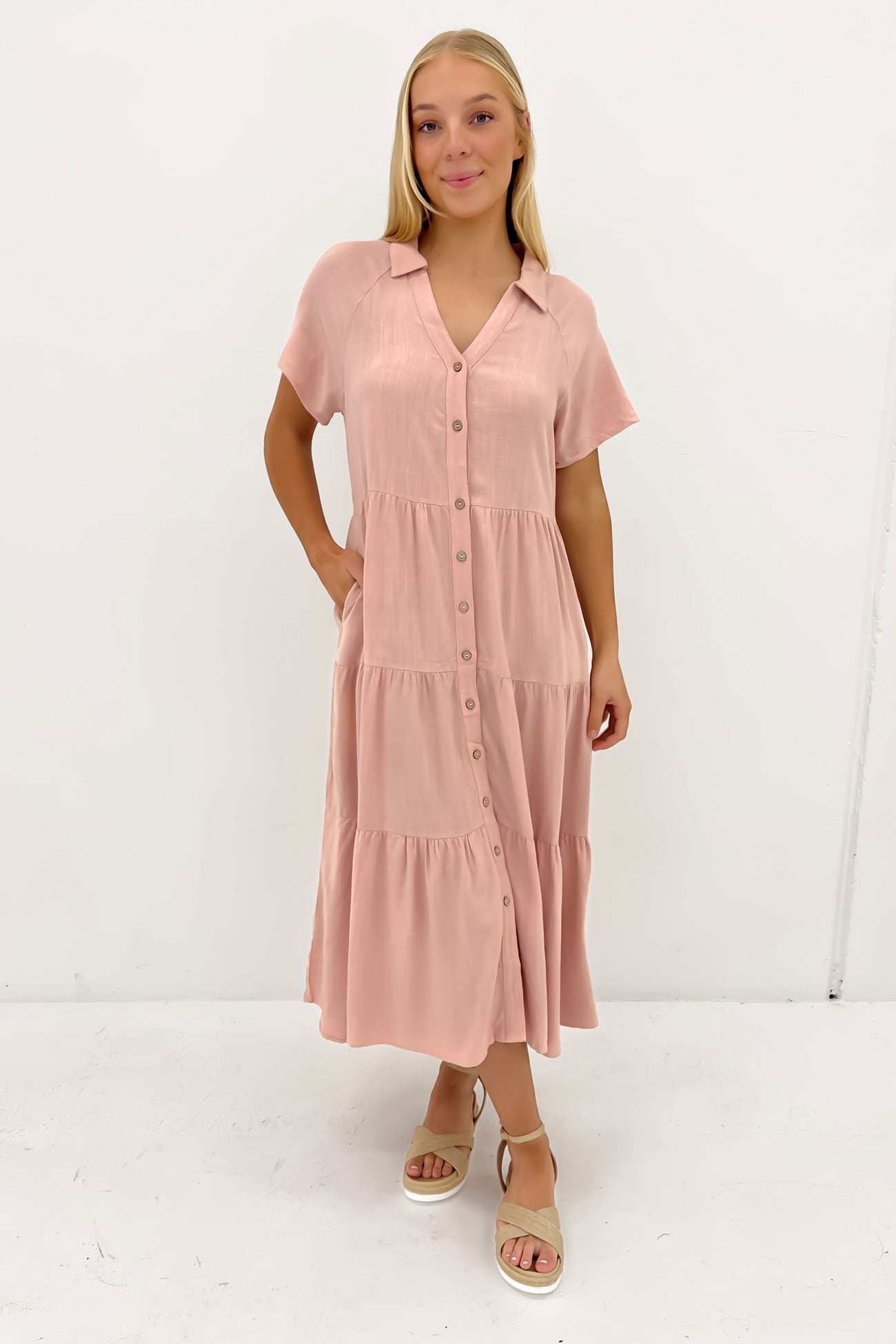 Little Paradise Midi Dress Blush