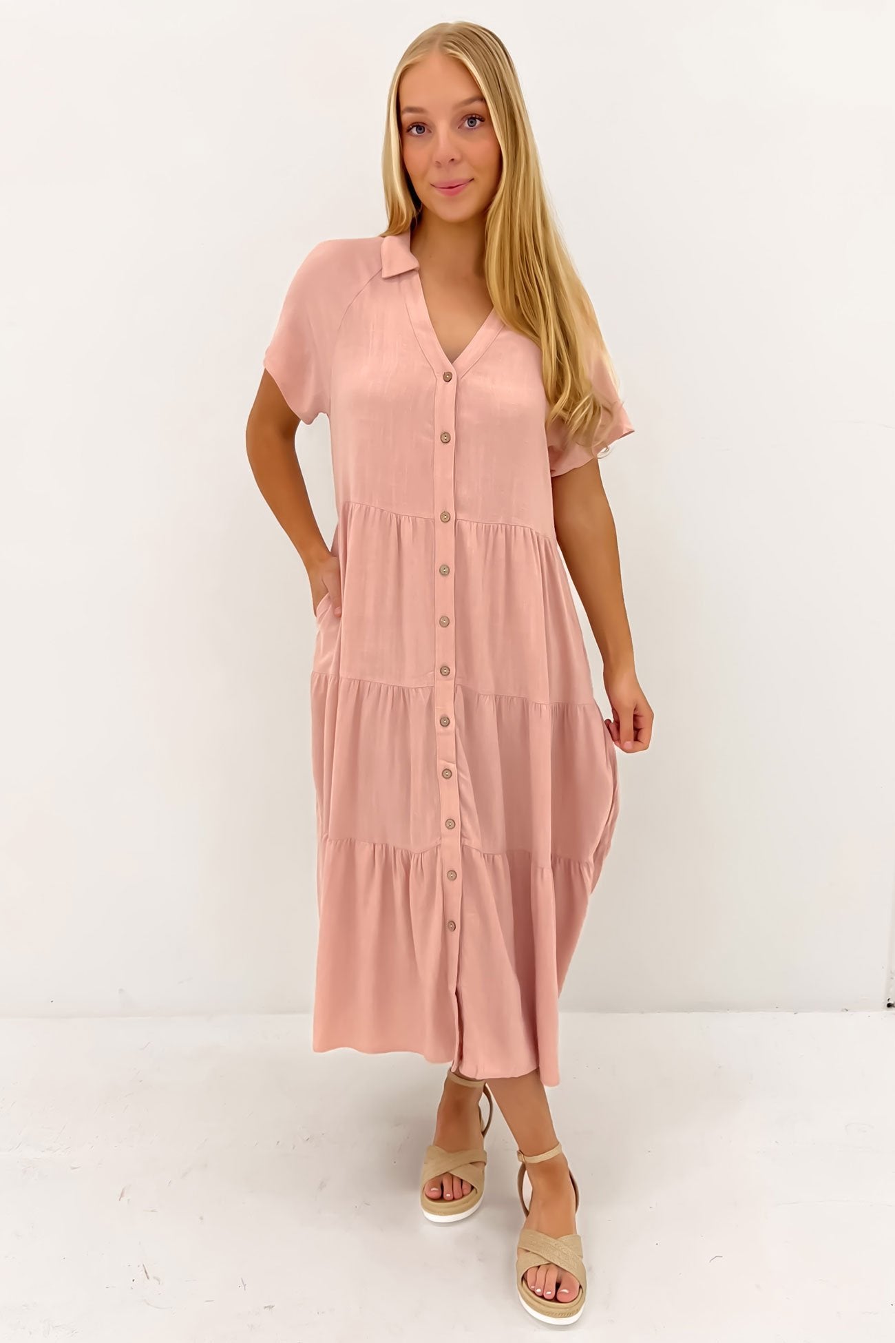 Little Paradise Midi Dress Blush