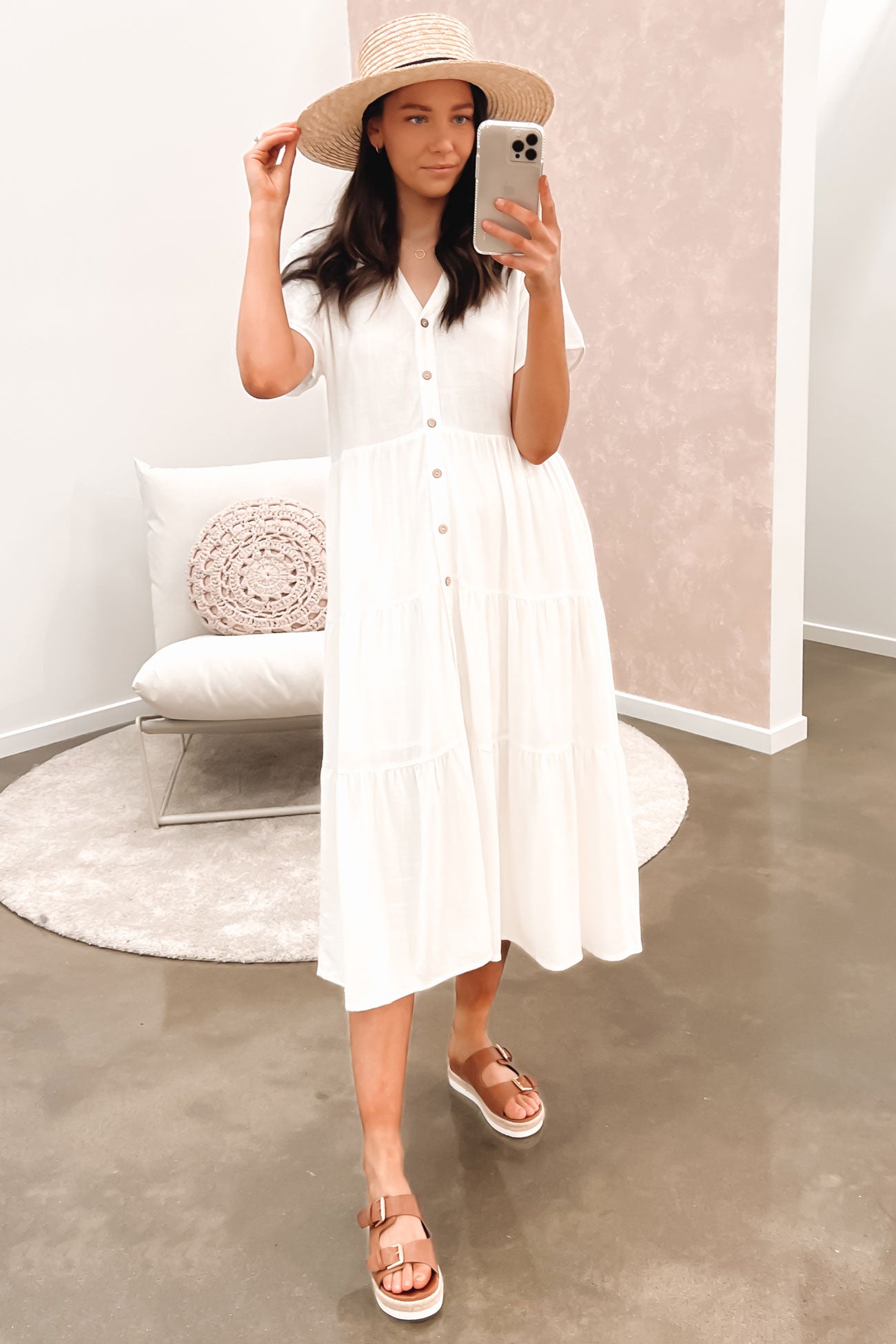 Little Paradise Midi Dress White