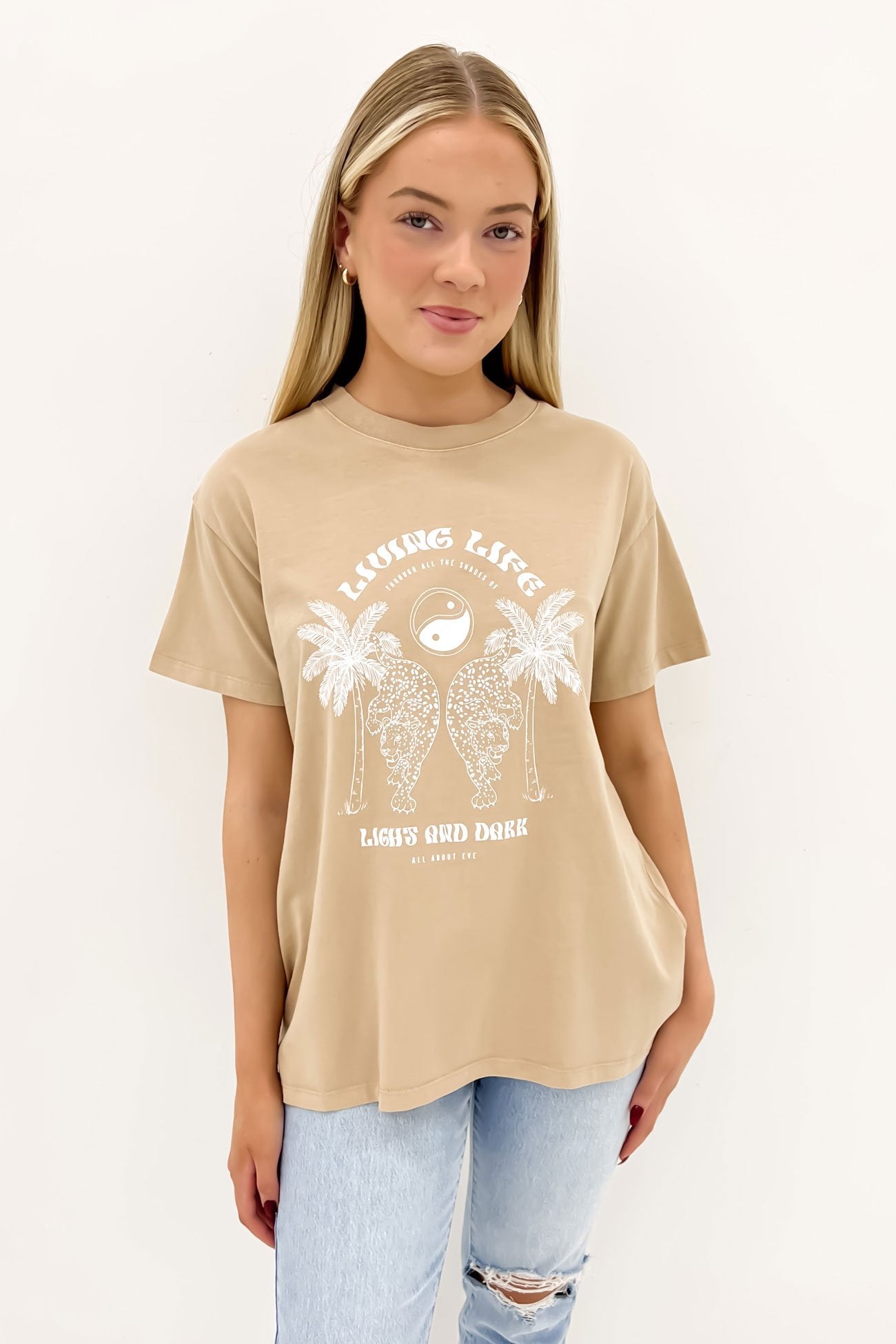 Living Life Standard Tee Oatmeal