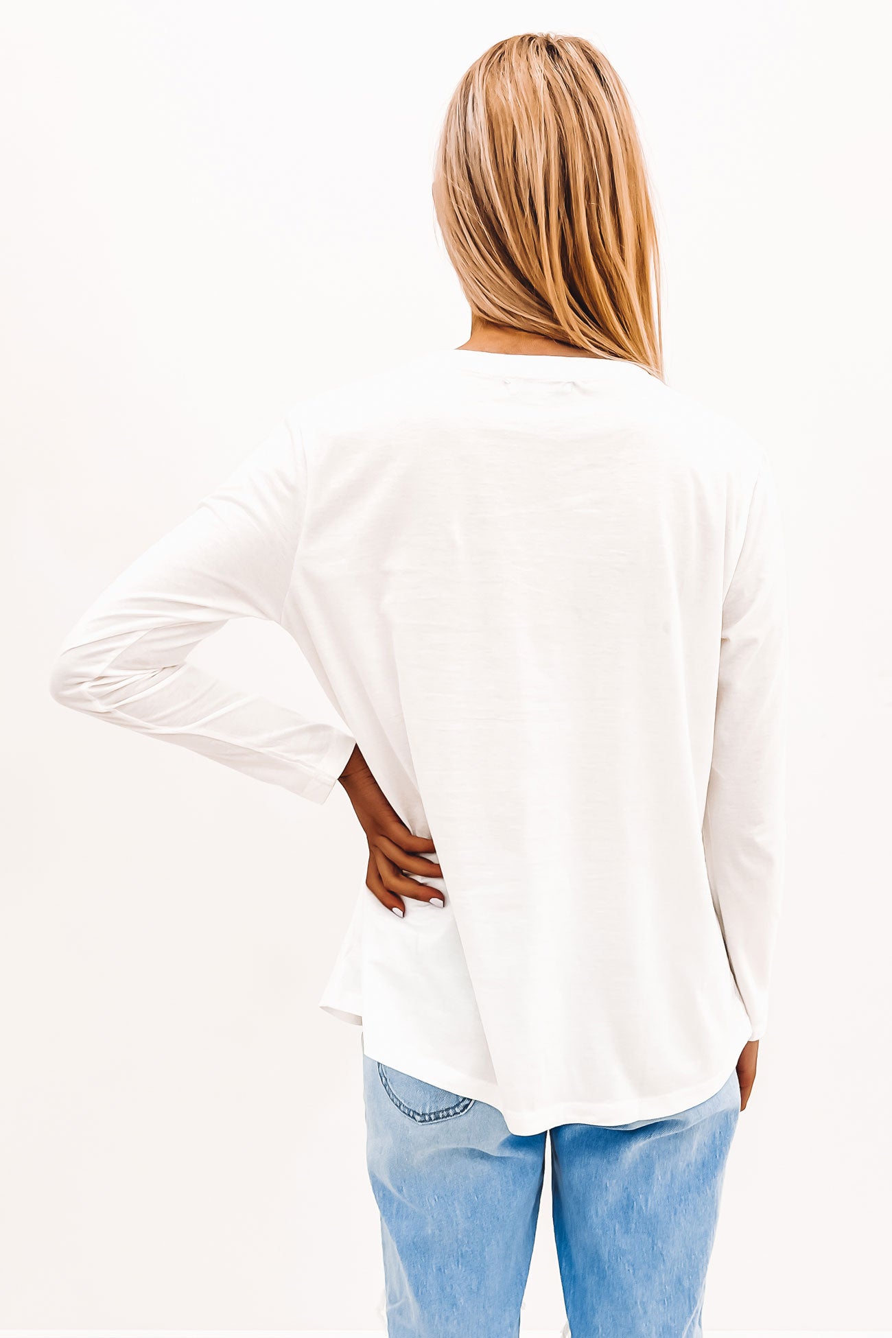 Lola Long Sleeve Top White