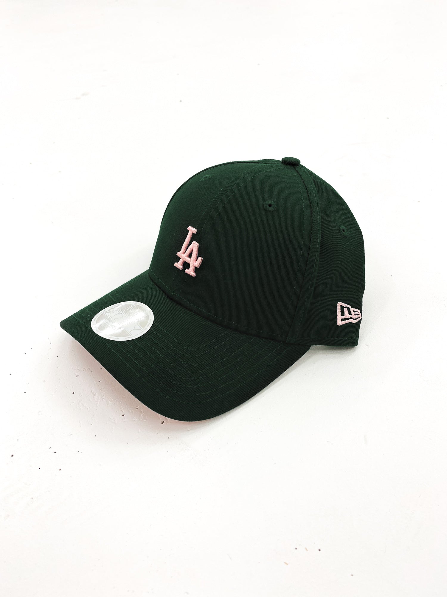 Los Angeles Dodgers 9FORTY Cloth Strap Dark Green Pink