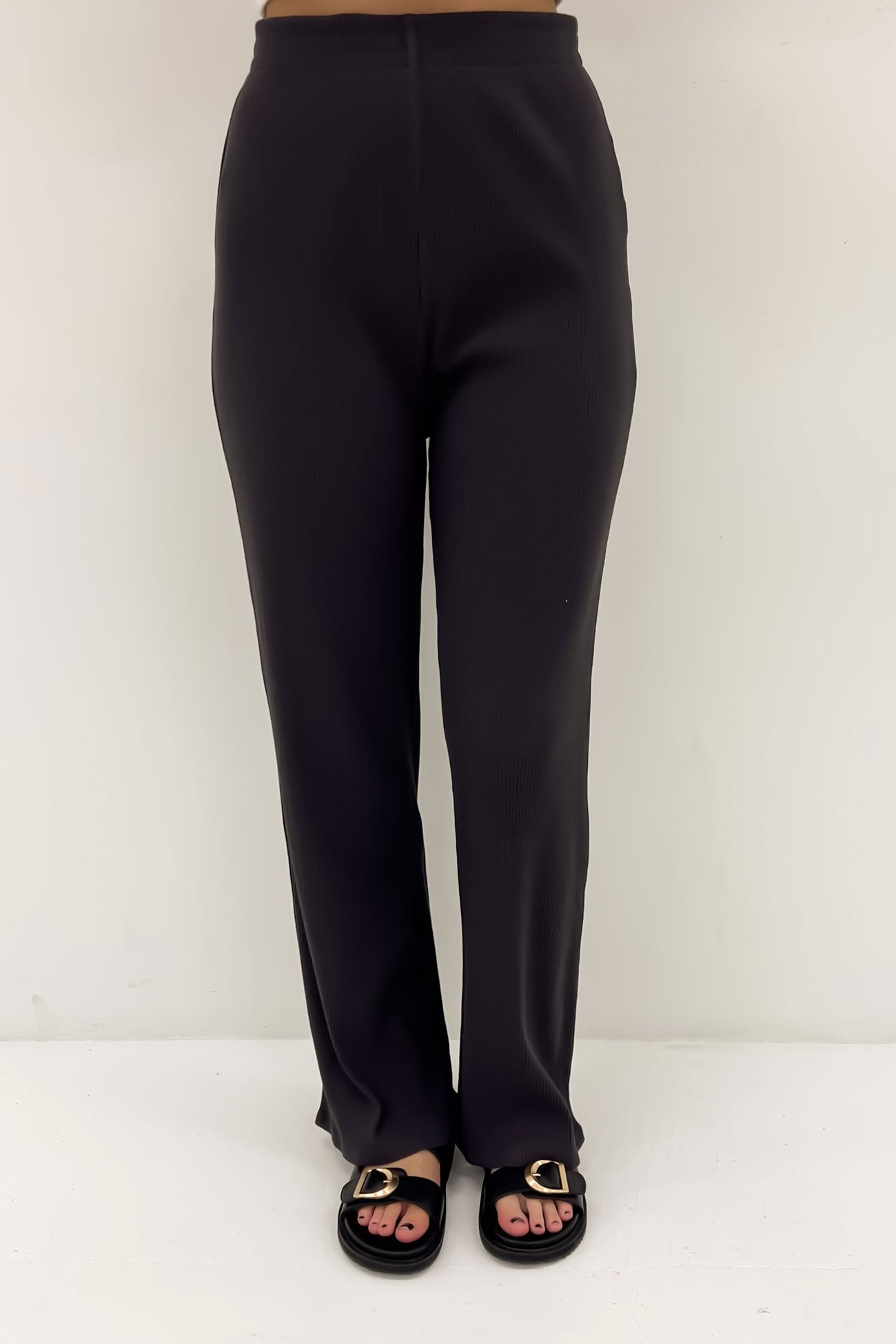 Lounge Rib Pant Black