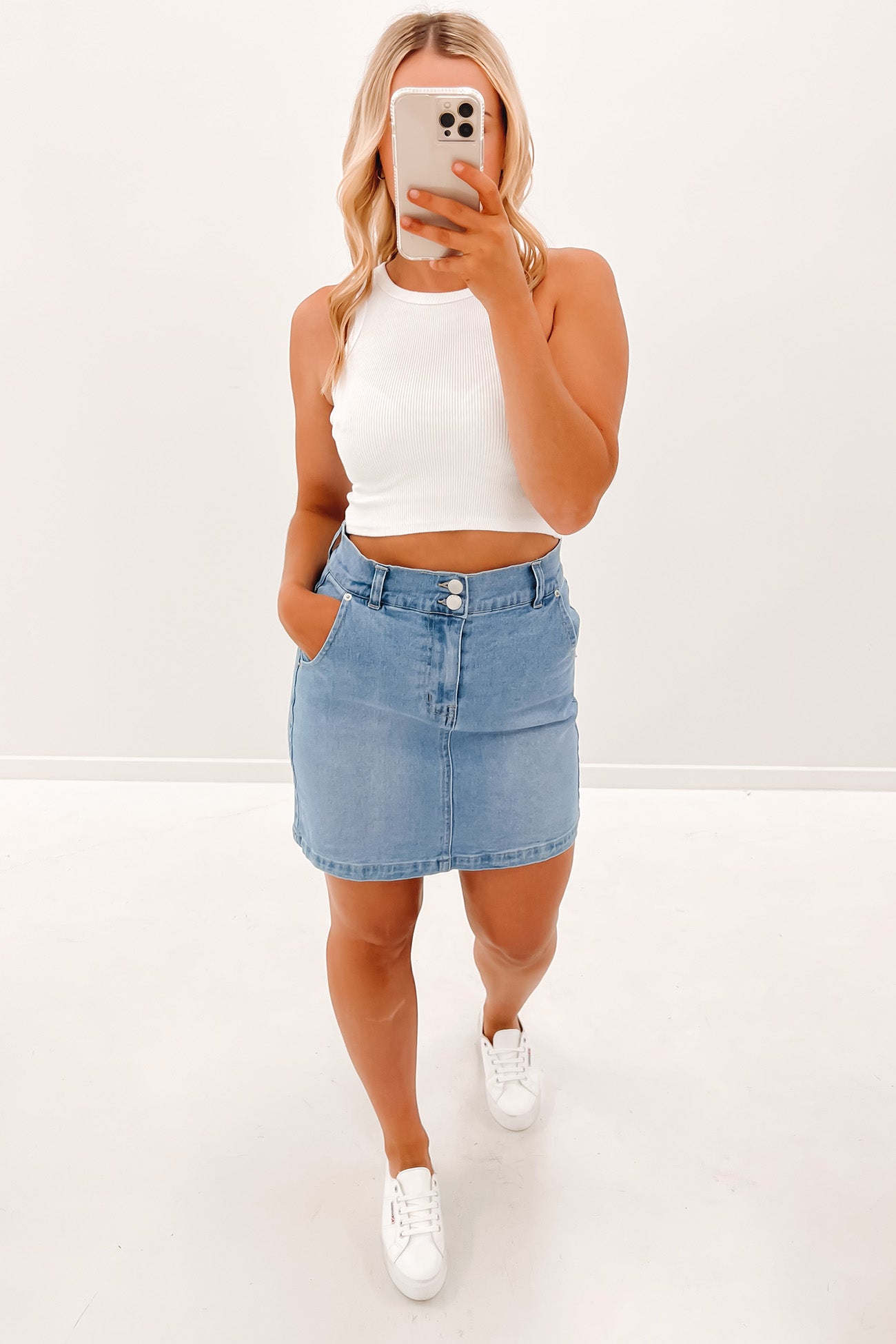 Lucy Denim Mini Skirt 95 Wash