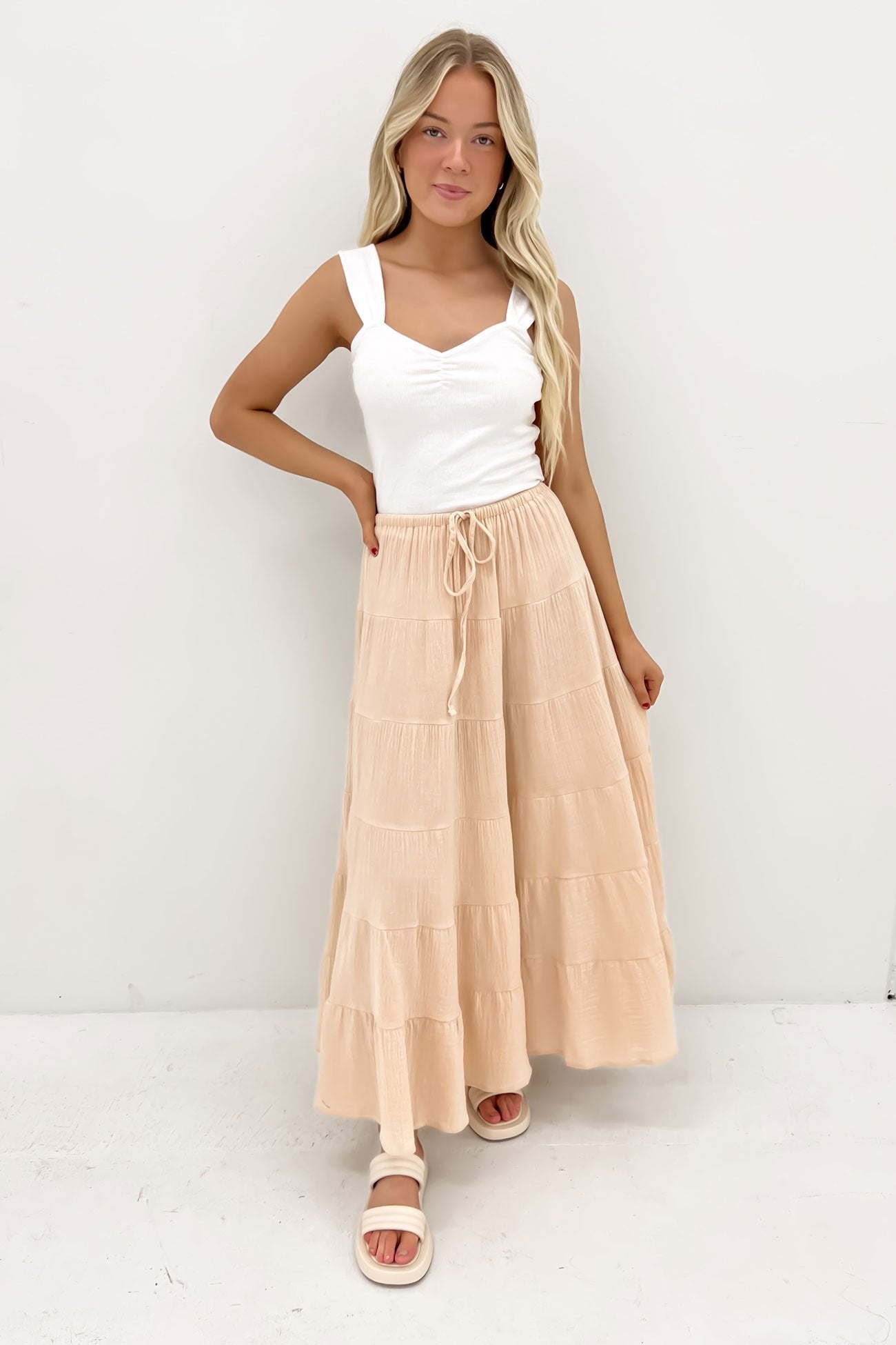 Luka Maxi Skirt Beige