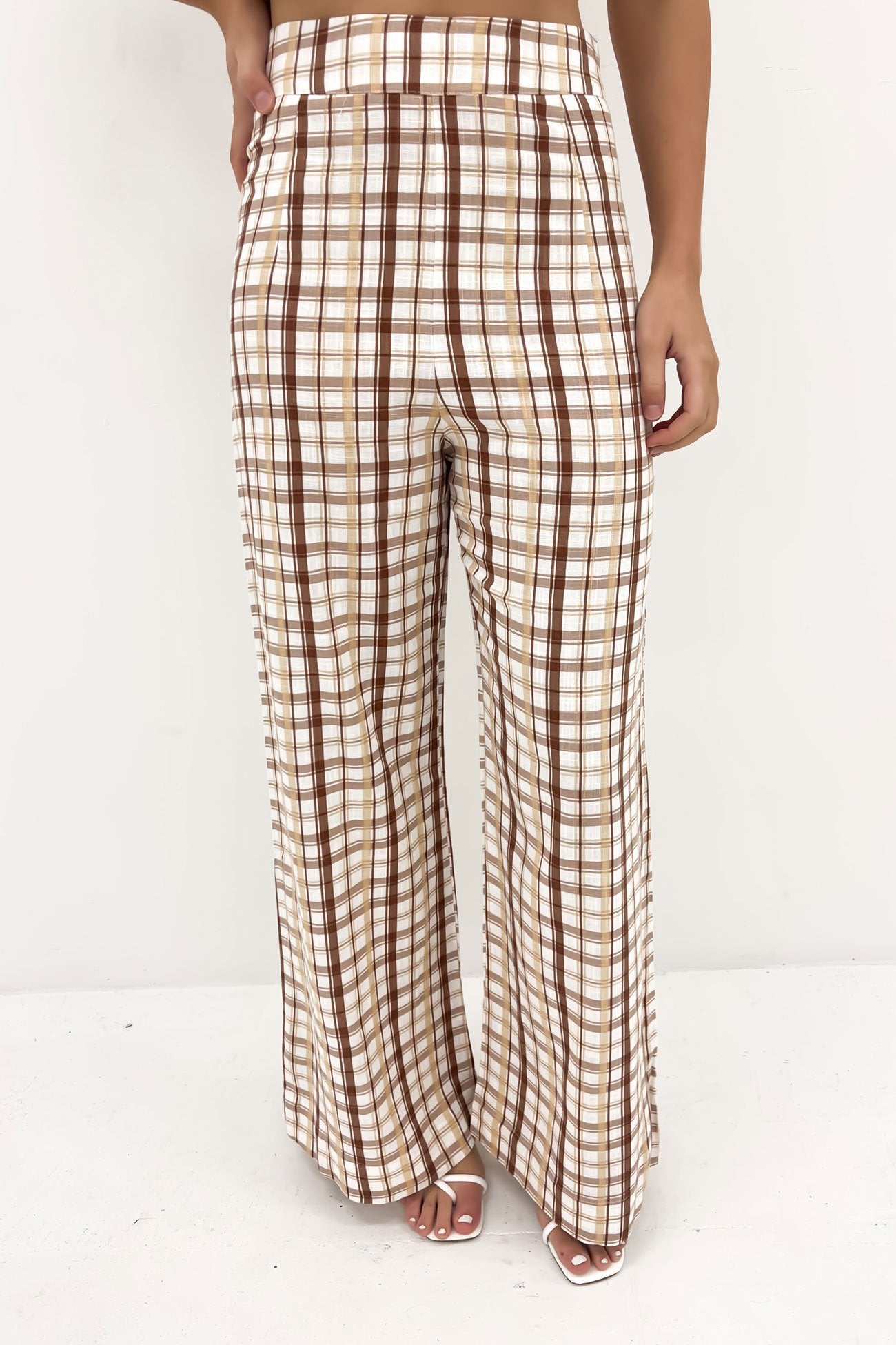 Lulu Pant Brown Check