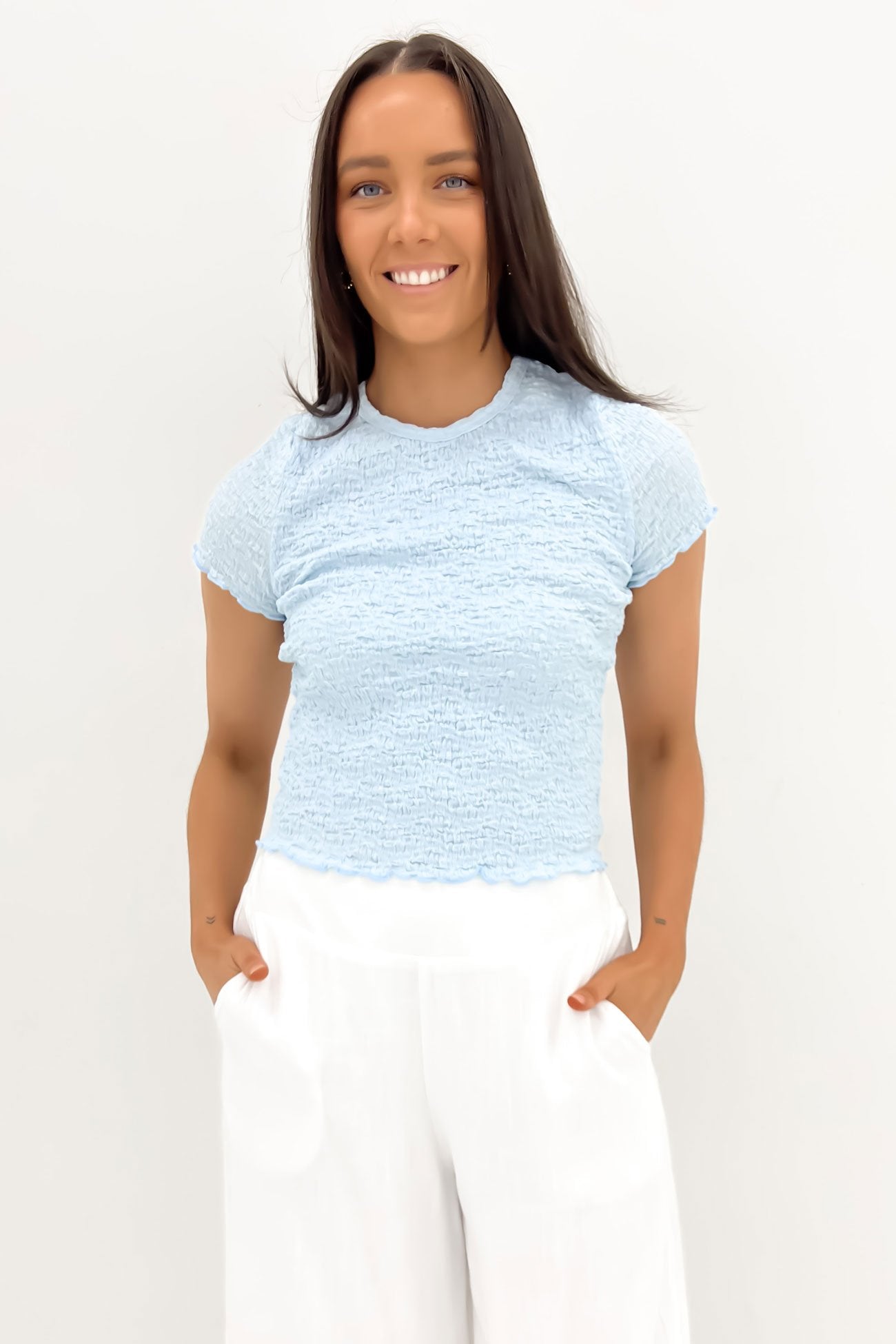 Lyla Baby Tee Light Blue