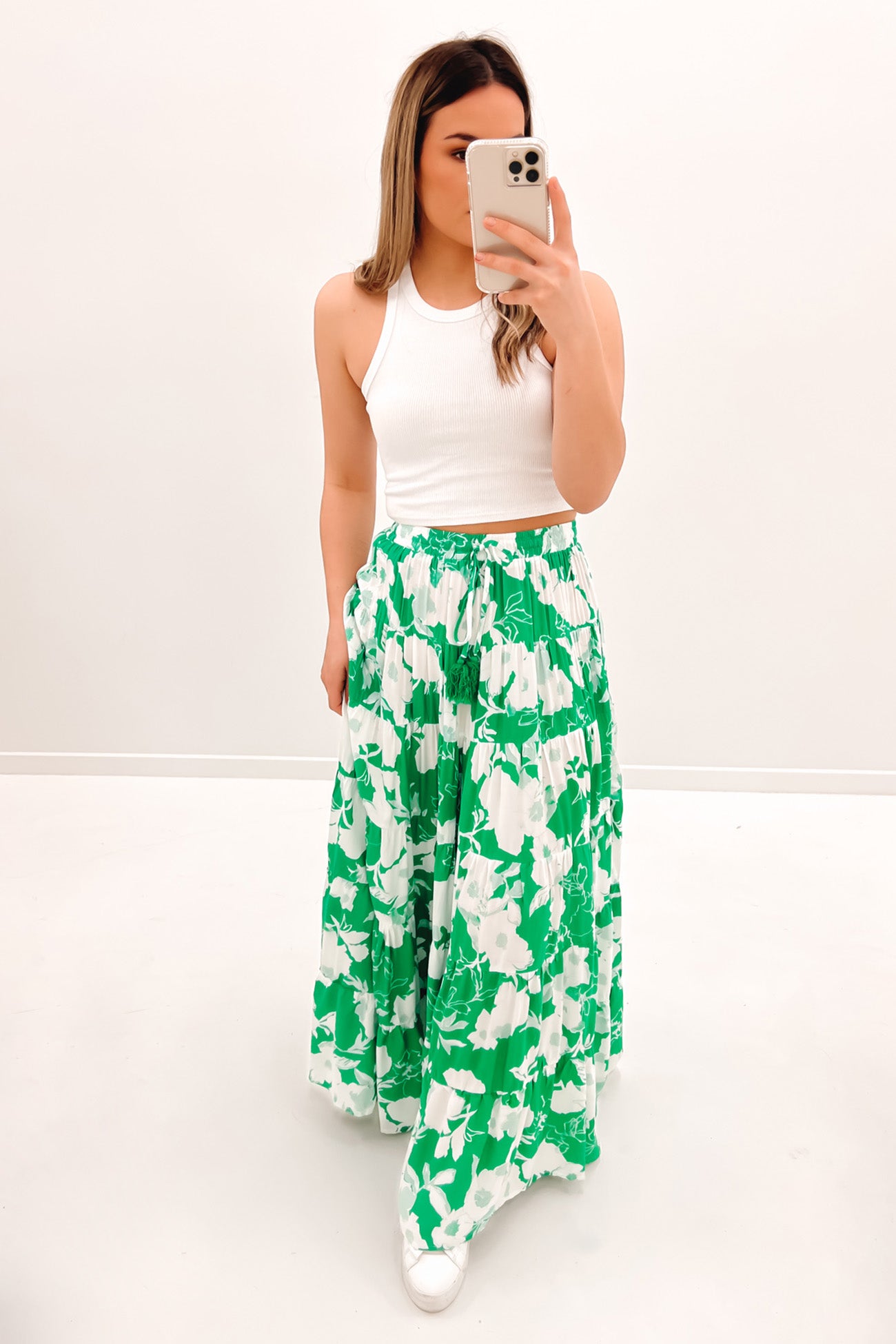 Lyrah Maxi Skirt Green