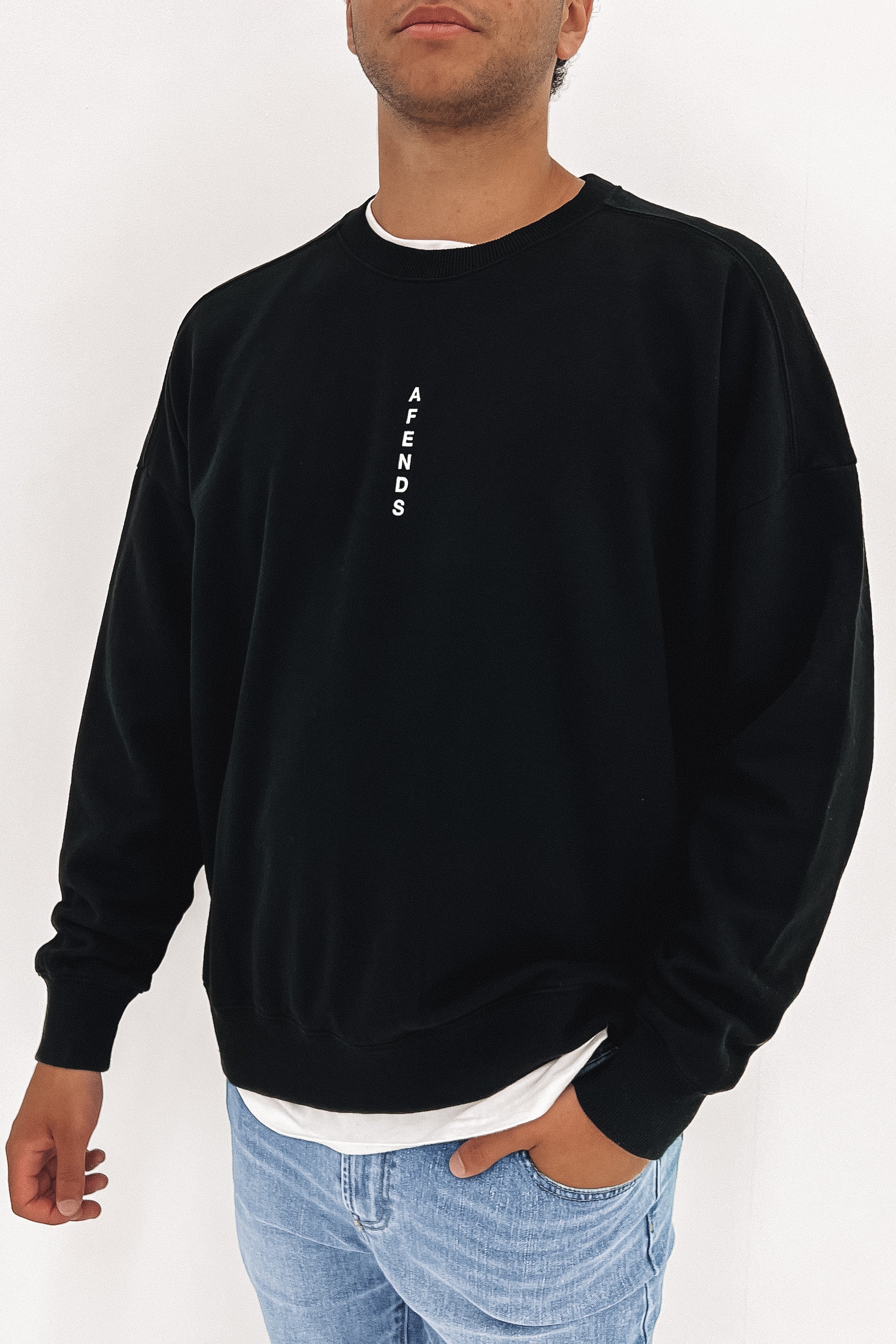 Machine Recycled Crew Neck Black