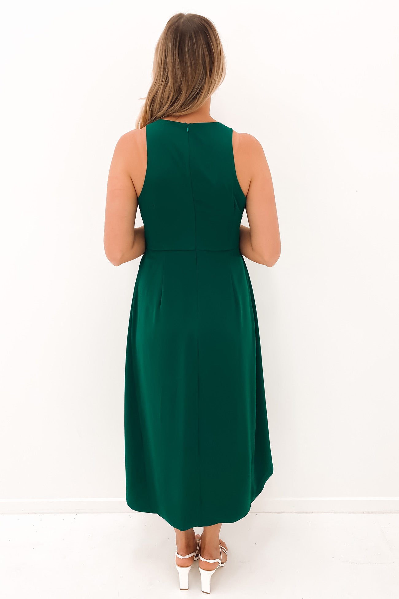 Maddie Midi Dress Emerald