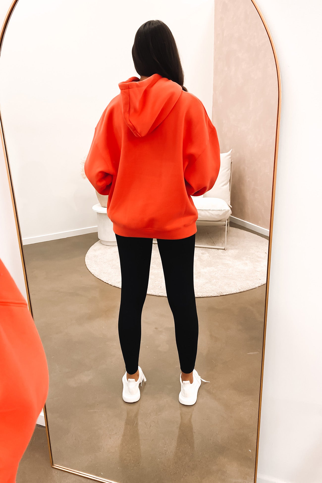 Mae Boyfriend Hoodie Washed Burnt Orange