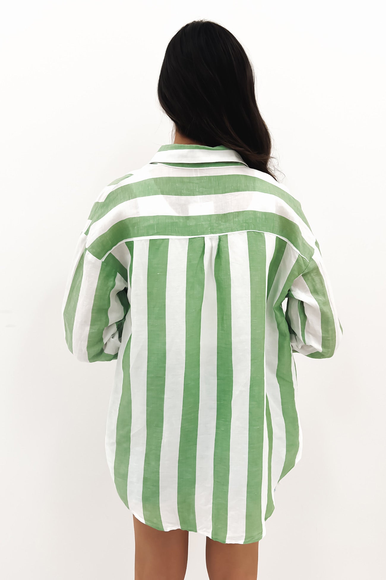 Maeve Shirt Green Stripe