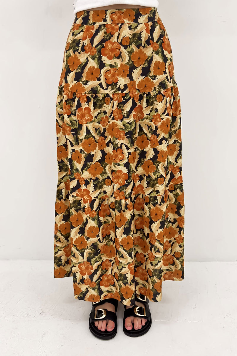 Margot Floral Maxi Skirt Print