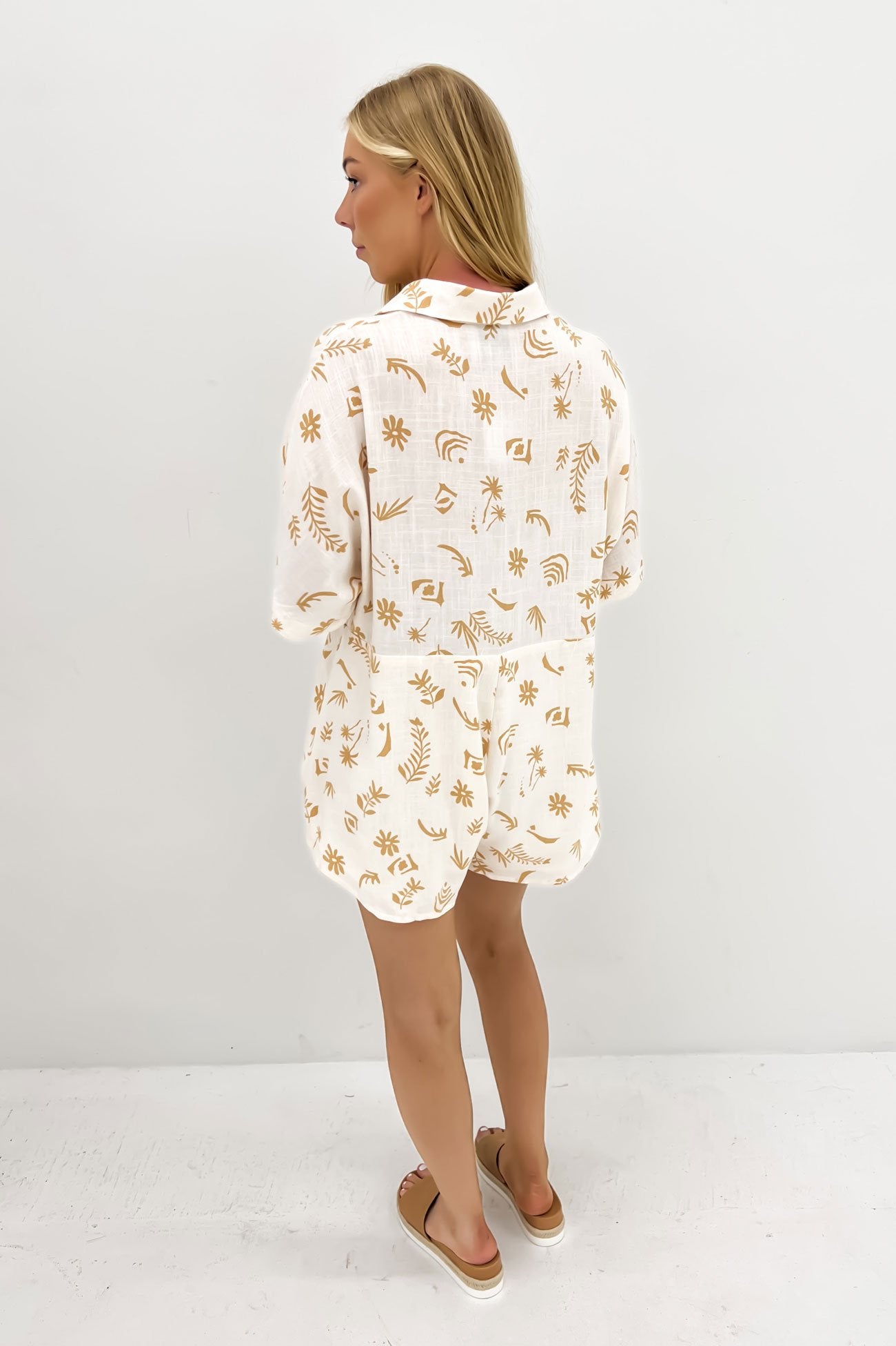 Margot Playsuit Beige Fern