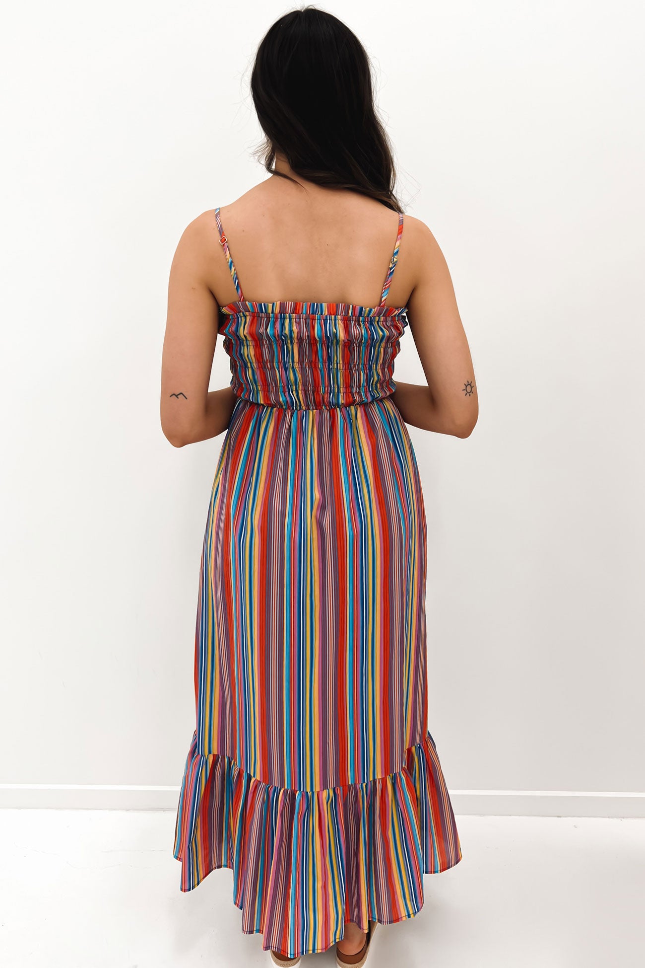 Mariana Midi Dress Multi Stripe