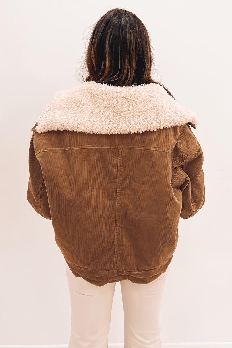 Utility jacket with on sale fur