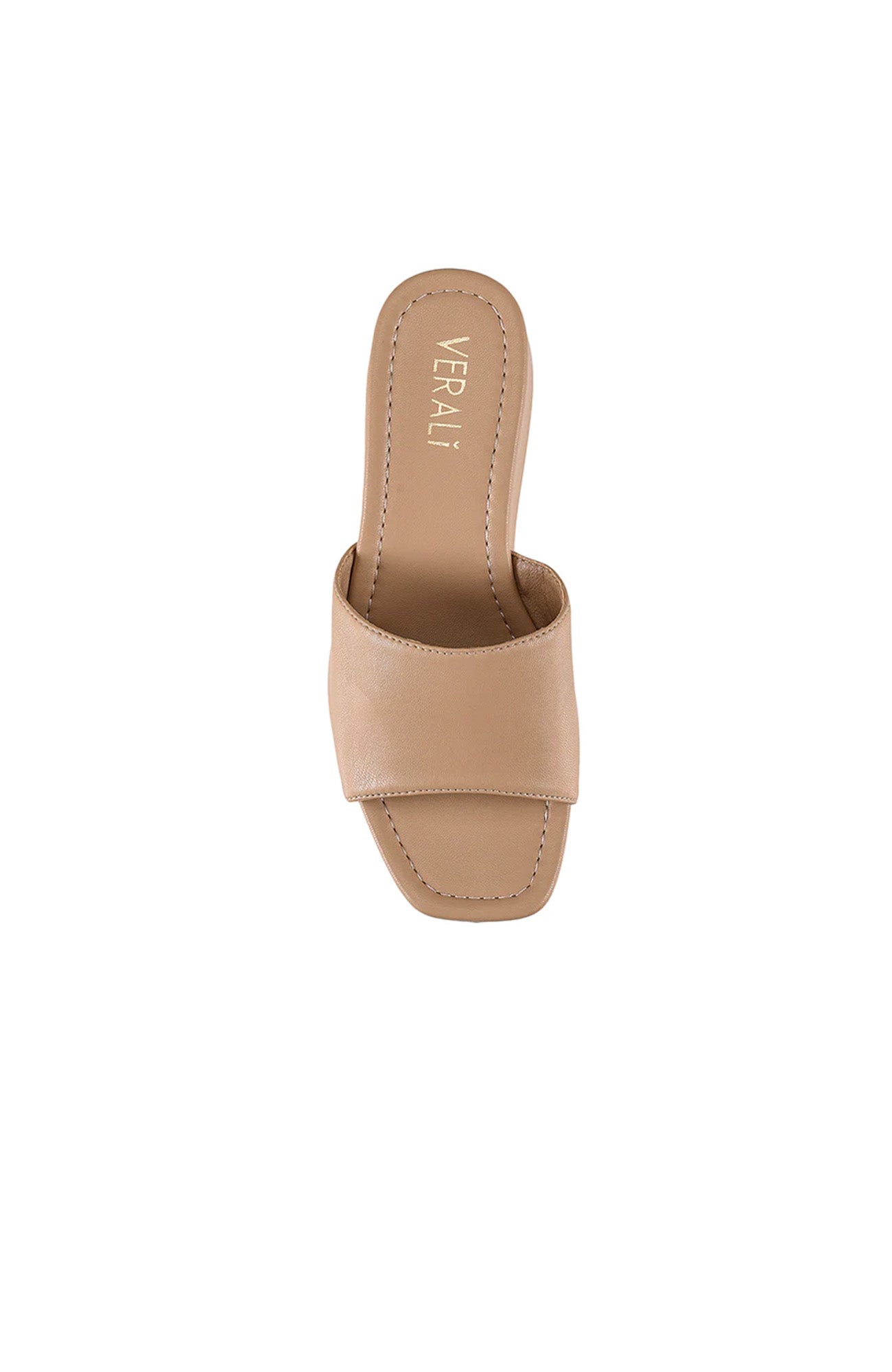 Millie Flatform Slides Light Camel Smooth