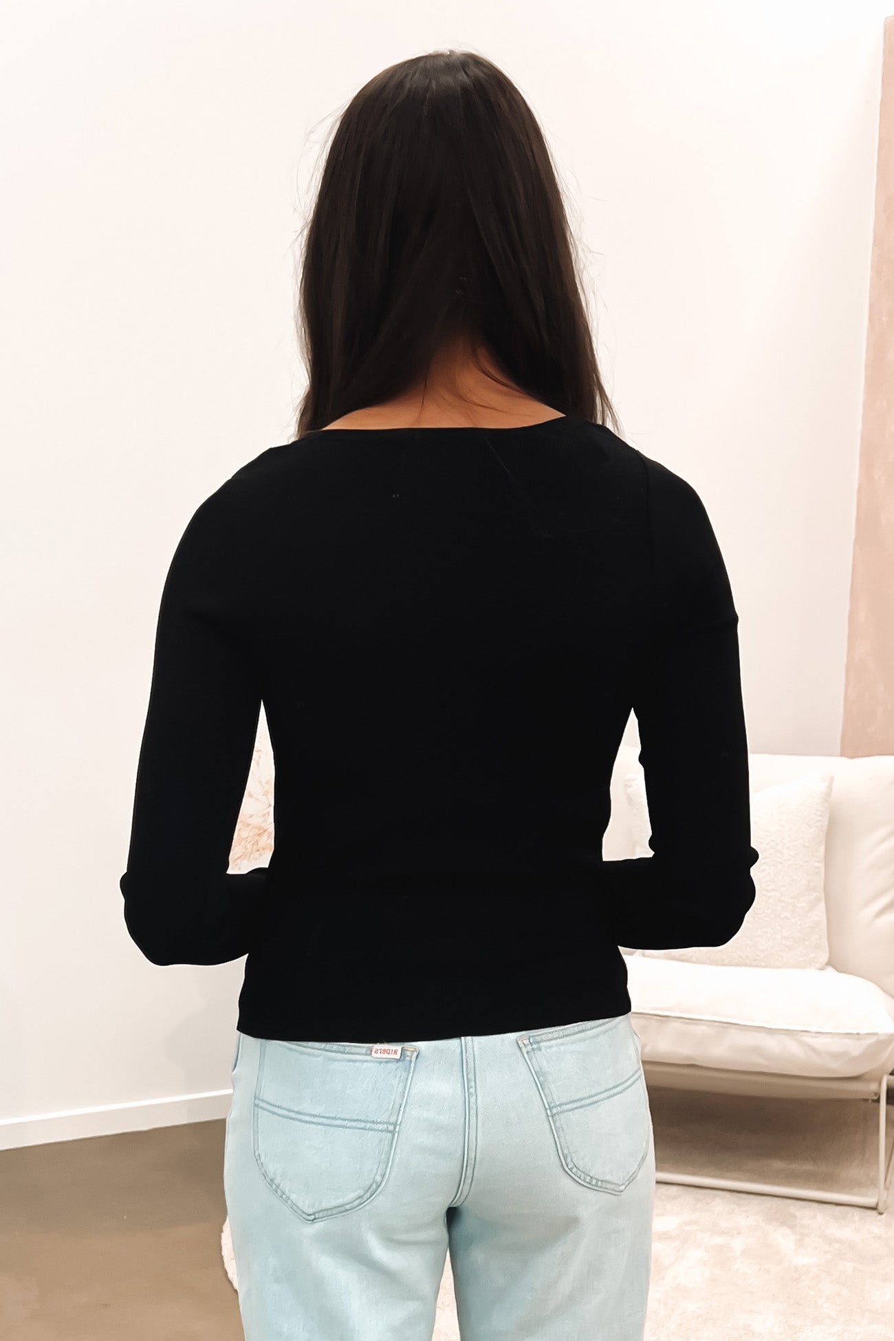 Mimi Long Sleeve Top Black