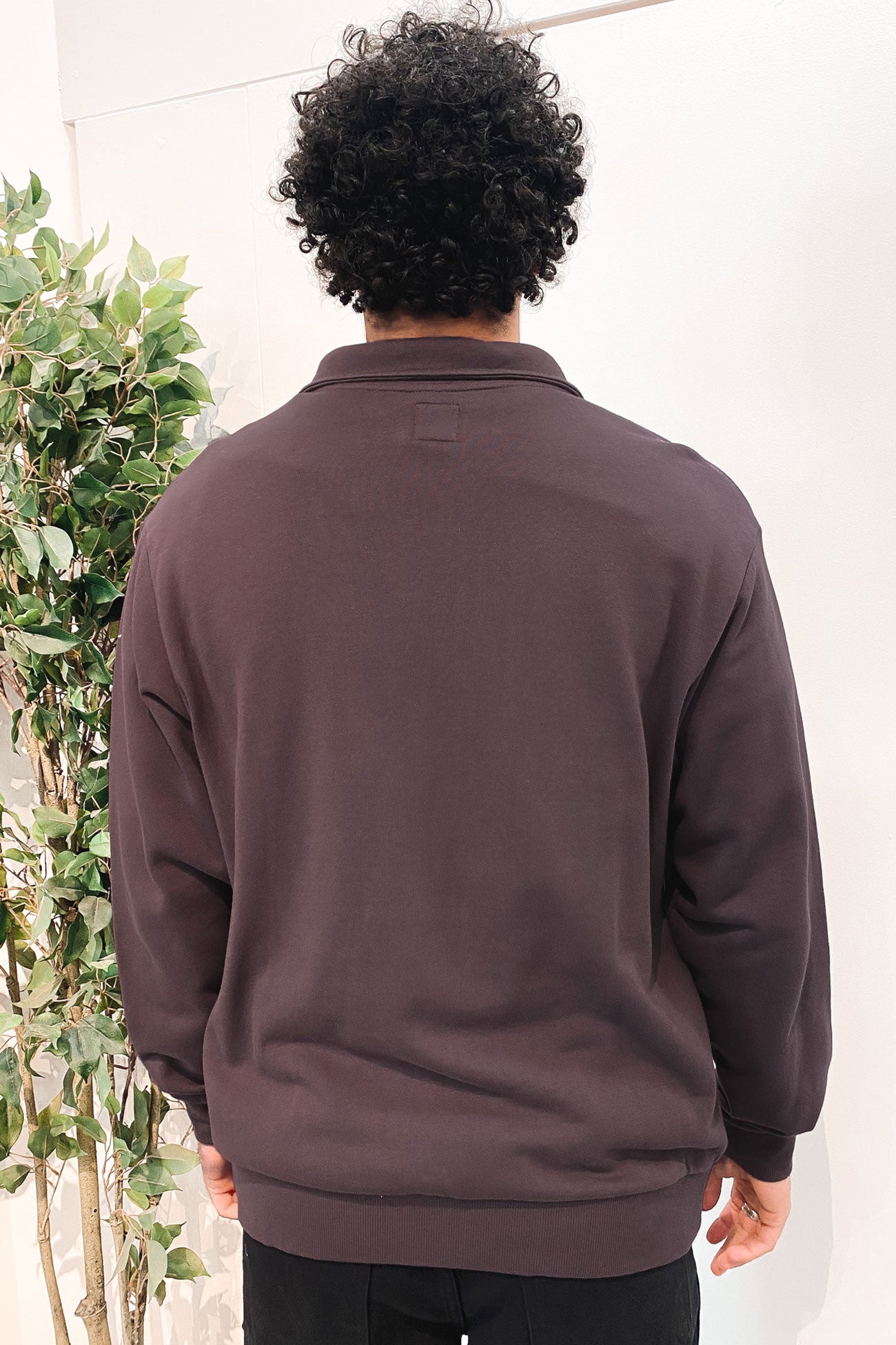 Mini Flipped Half Zip Jumper Dark Plum