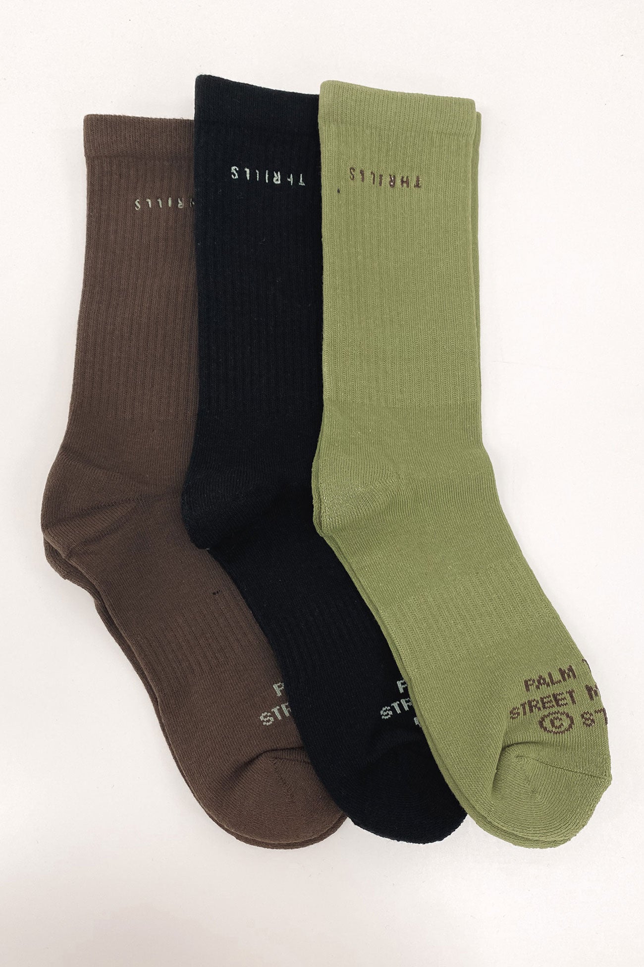 Minimal Thrills 3 Pack Sock Seaglass Green Merch Black Canteen