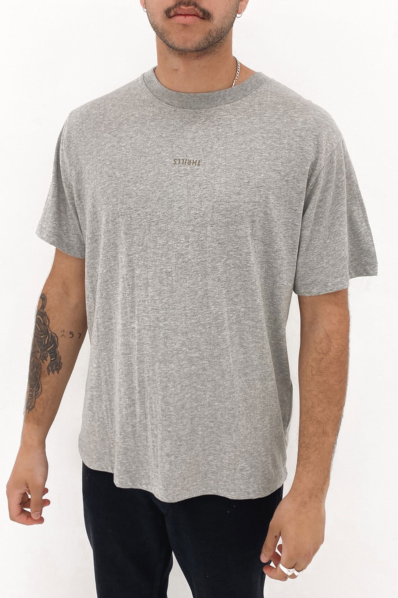 Minimal Thrills Merch Fit Tee Grey Marle