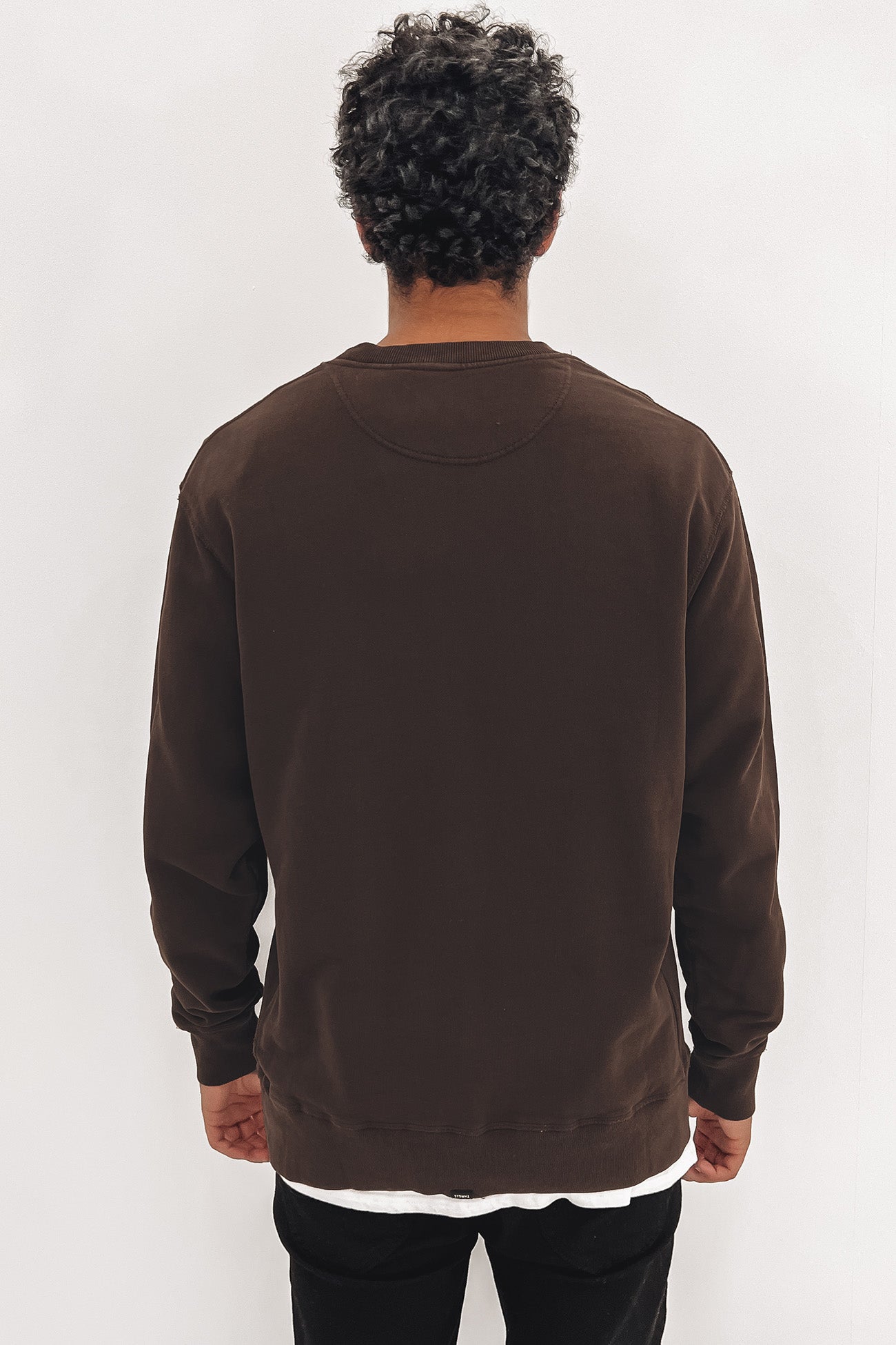 Minimal Thrills Oversize Crew Postal Brown