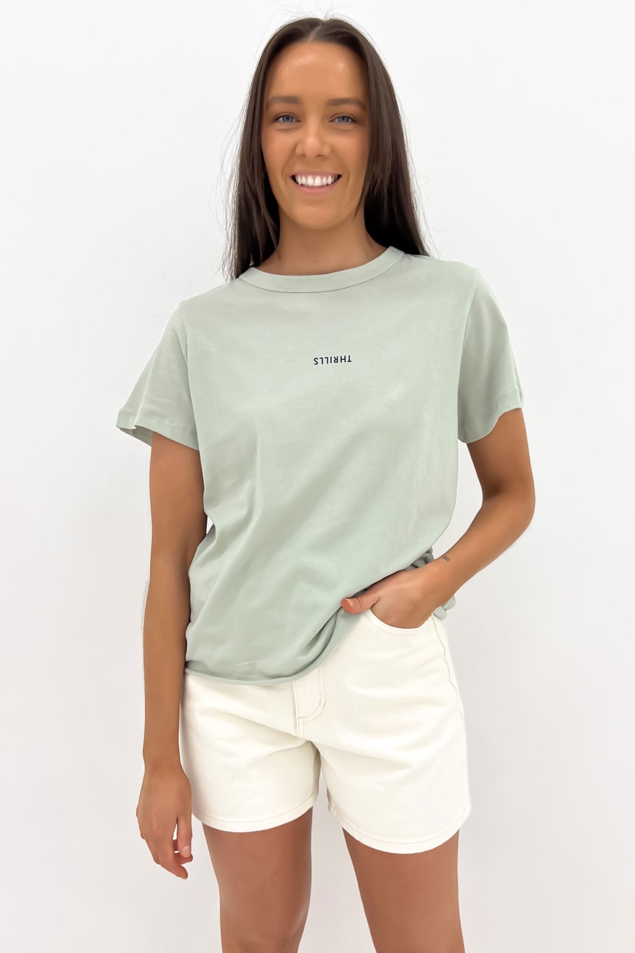 Minimal Thrills Relaxed Tee Sage Grey