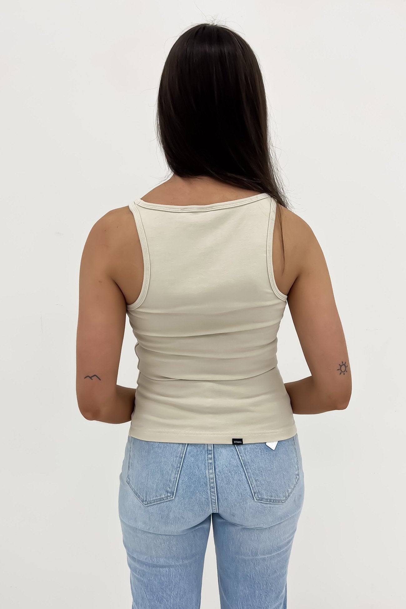 Minimal Thrills Scoop Tank Oatmeal