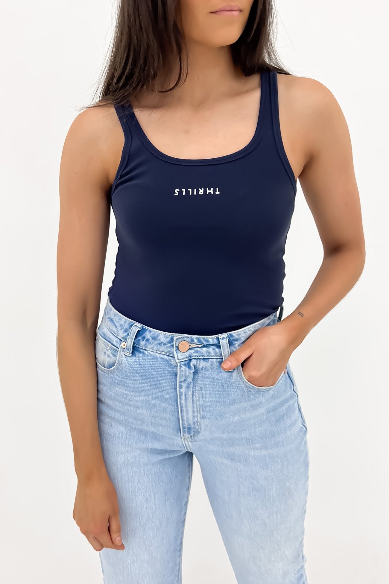 Minimal Thrills Scoop Tank Station Navy