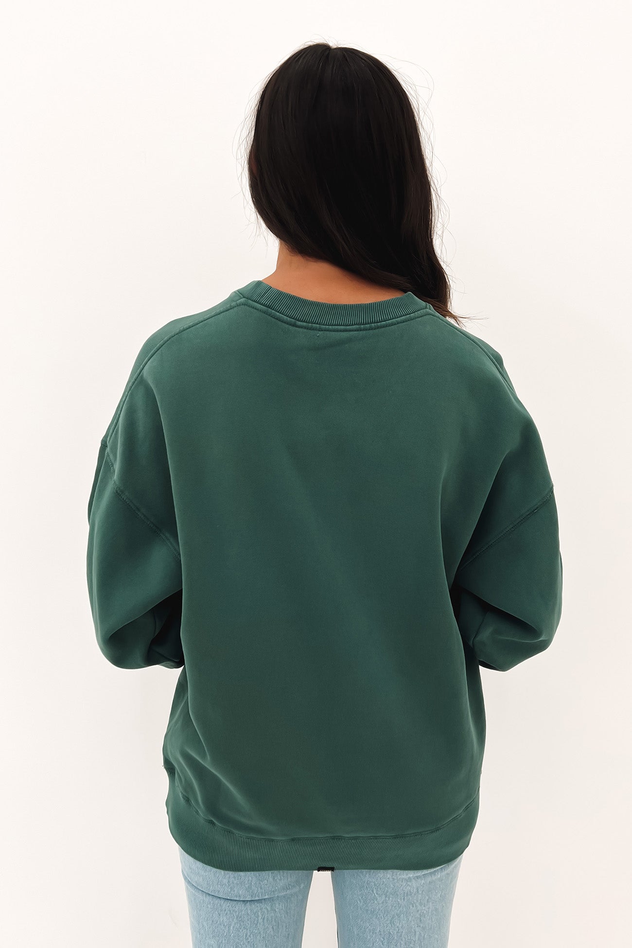 Minimal Thrills Slouch Crew Mallard Green