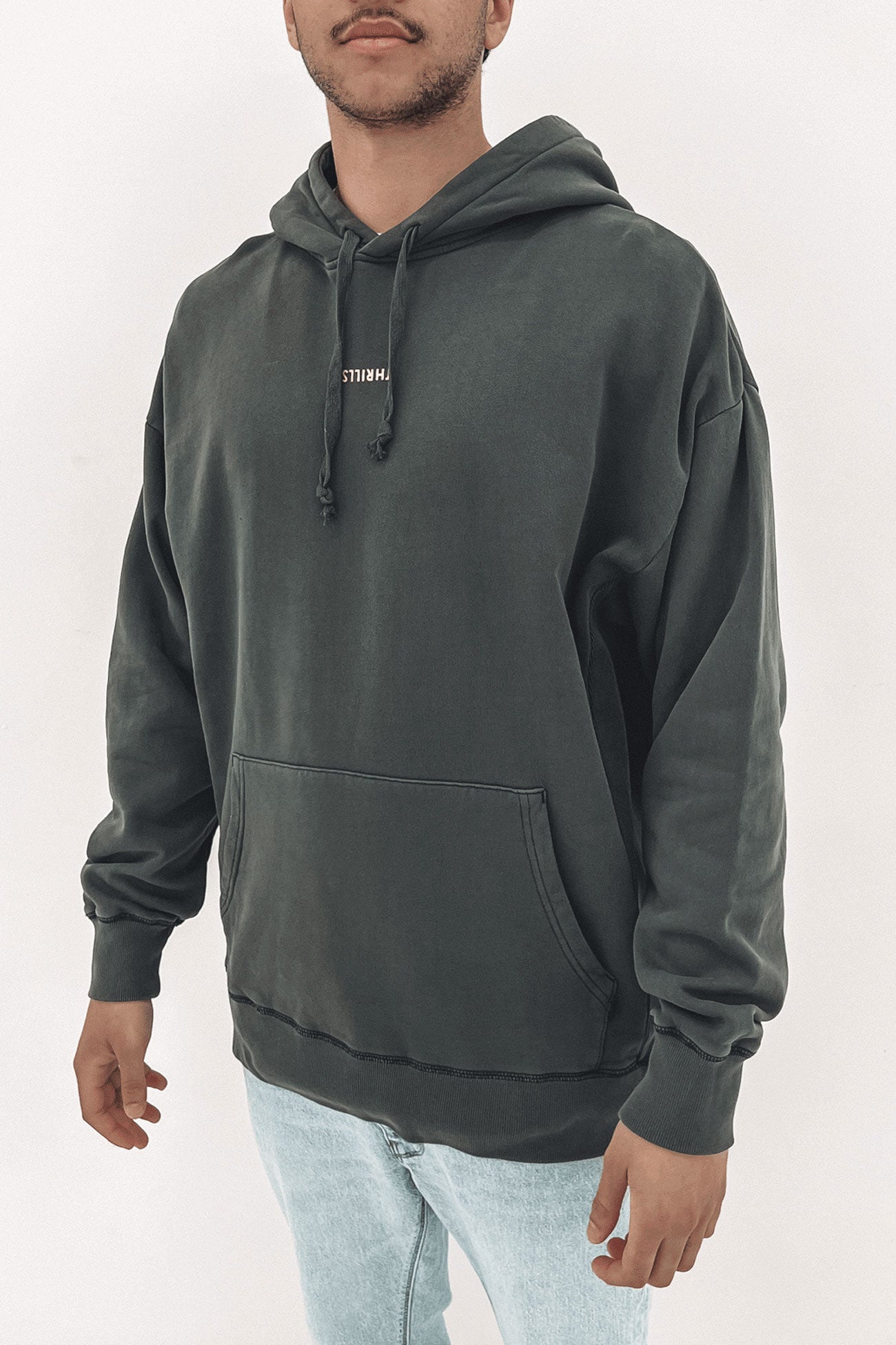 Minimal Thrills Slouch Pull On Hood Merch Black