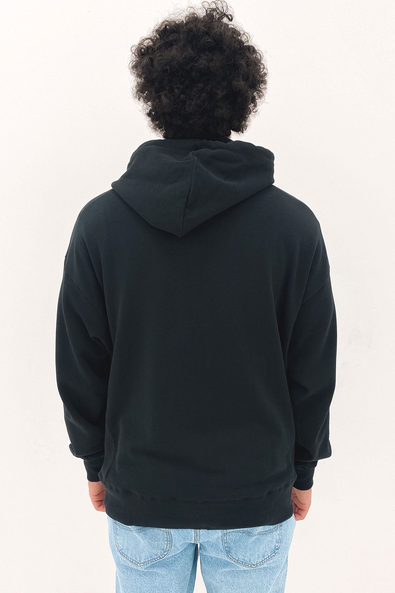 Minimal Thrills Slouch Pull On Hood Washed Black