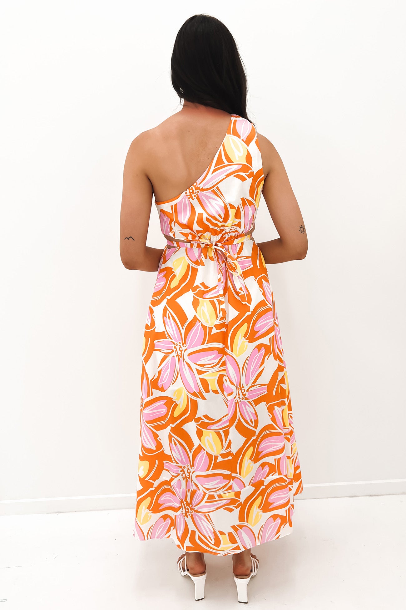 Morgan Maxi Dress Orange Multi