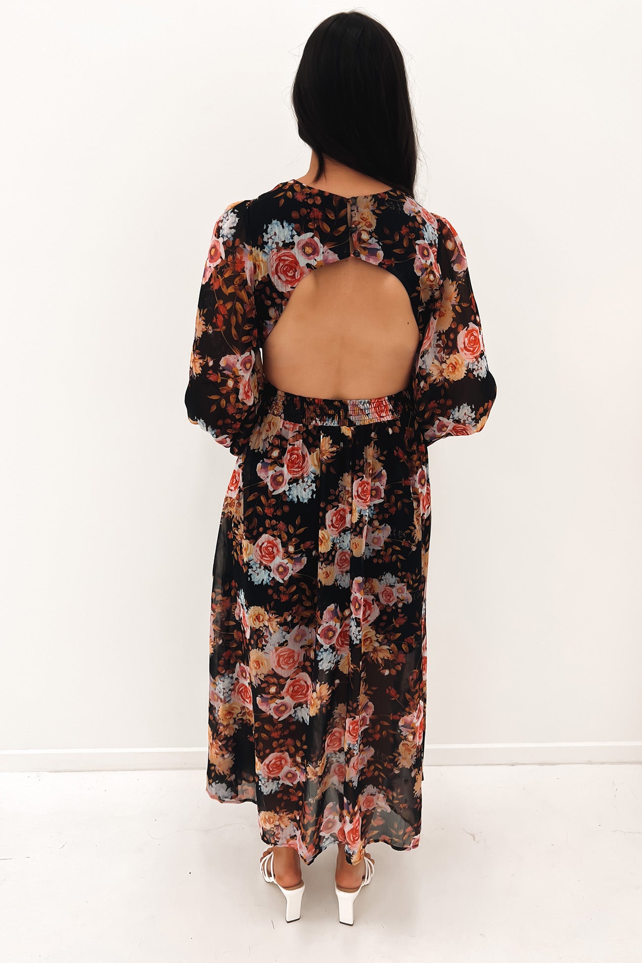 Morrison Maxi Dress Black Floral