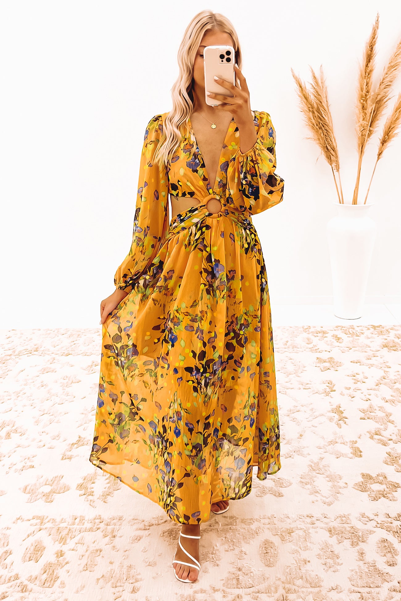 Morrison Maxi Dress Yellow Floral