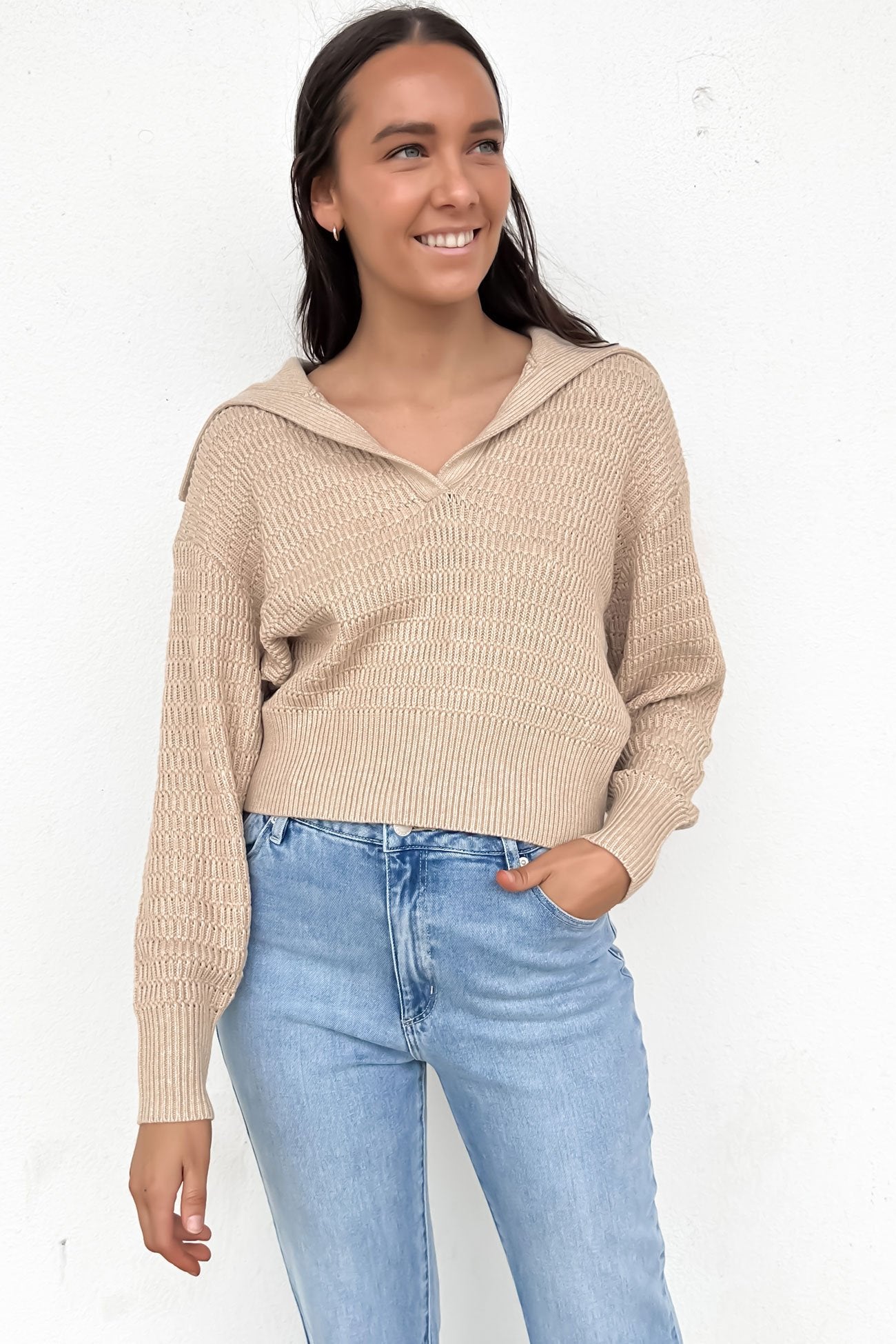 Nala Rugby Knit Latte